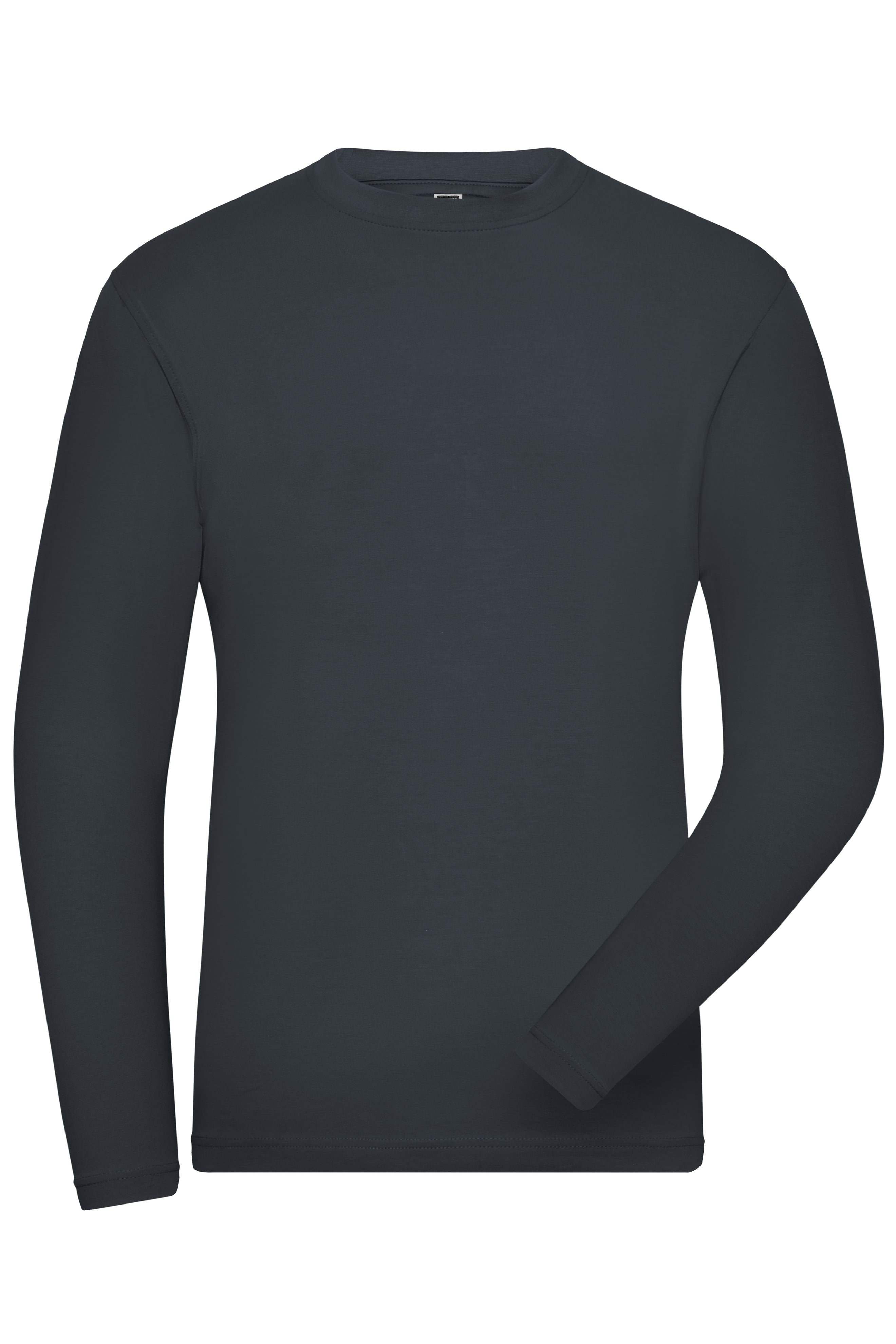 James & Nicholson Herren Bio Workwear Langarmshirt carbon
