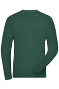 James & Nicholson Herren Bio Workwear Langarmshirt dark-green