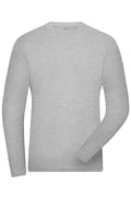James & Nicholson Herren Bio Workwear Langarmshirt grey-heather