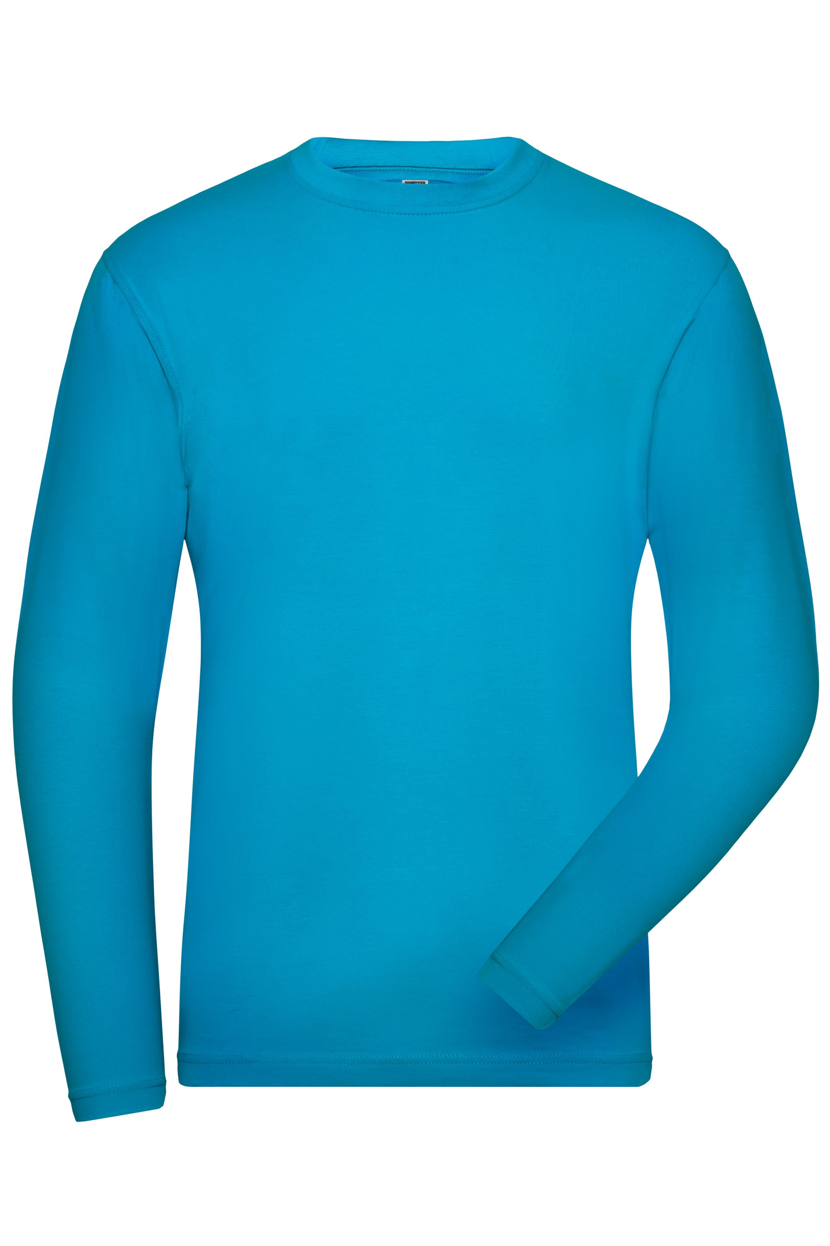 James & Nicholson Herren Bio Workwear Langarmshirt turquoise