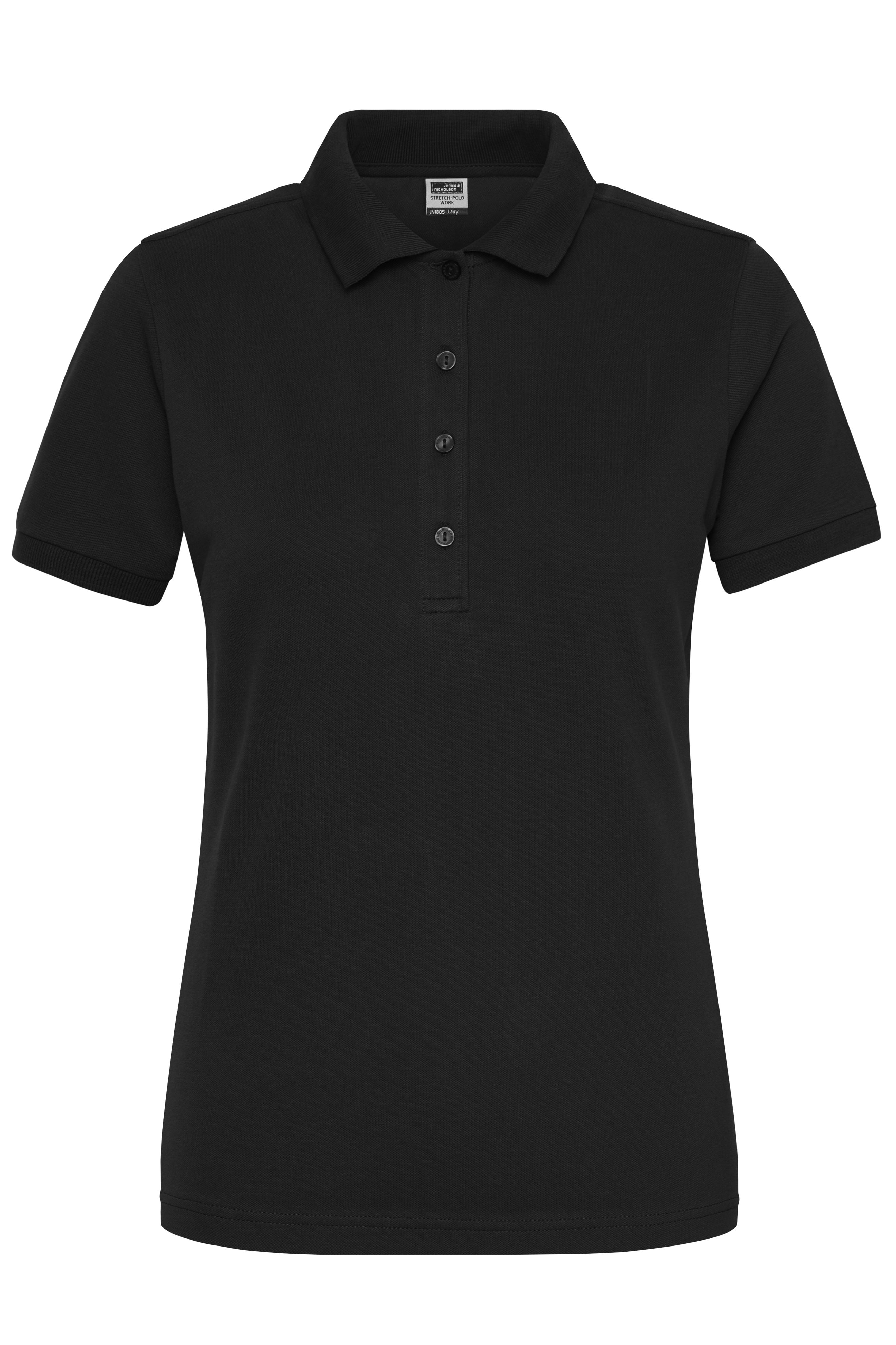 James & Nicholson Damen Bio Workwear Polo Stretch black