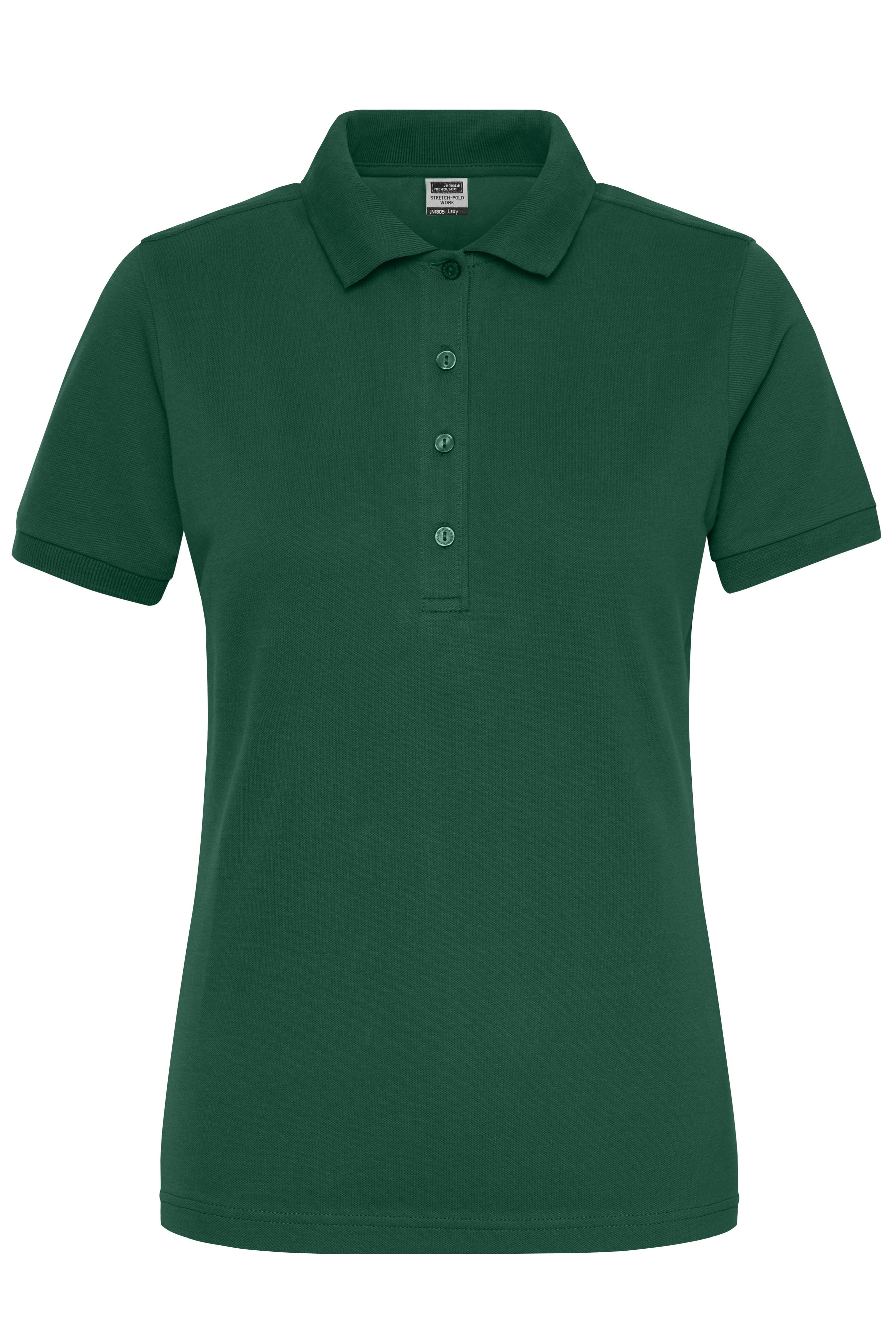 James & Nicholson Damen Bio Workwear Polo Stretch dark-green
