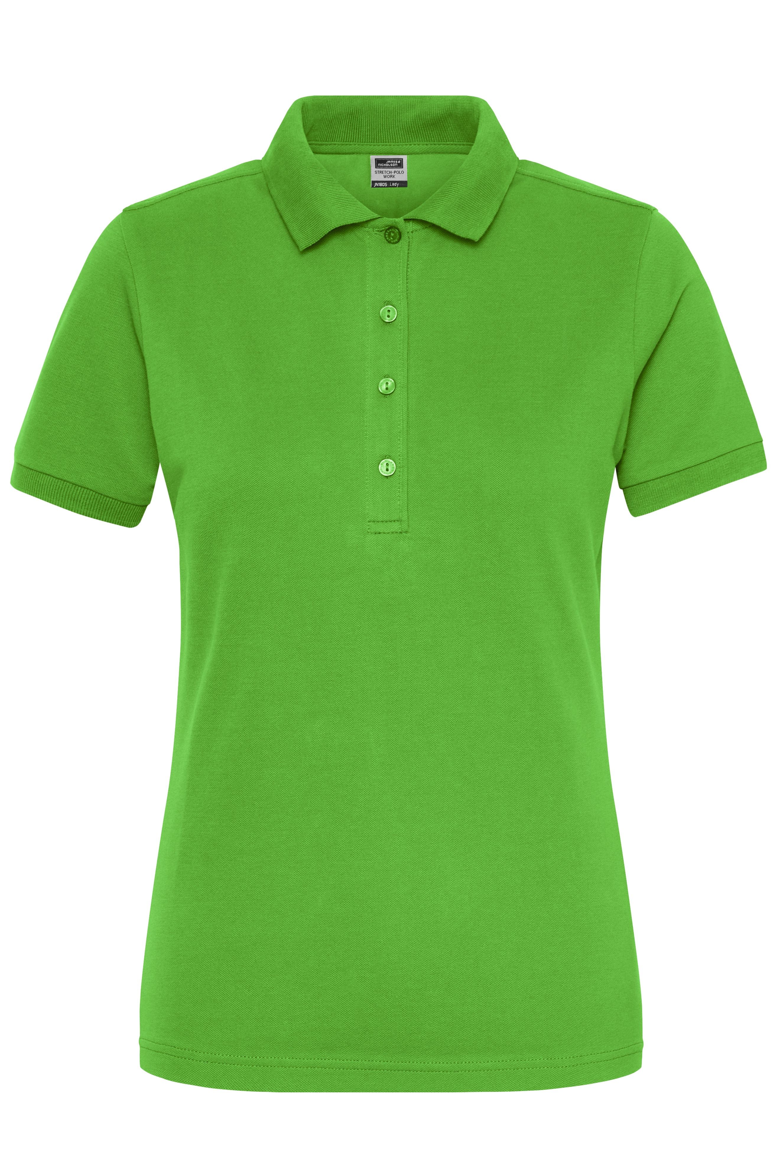James & Nicholson Damen Bio Workwear Polo Stretch lime-green