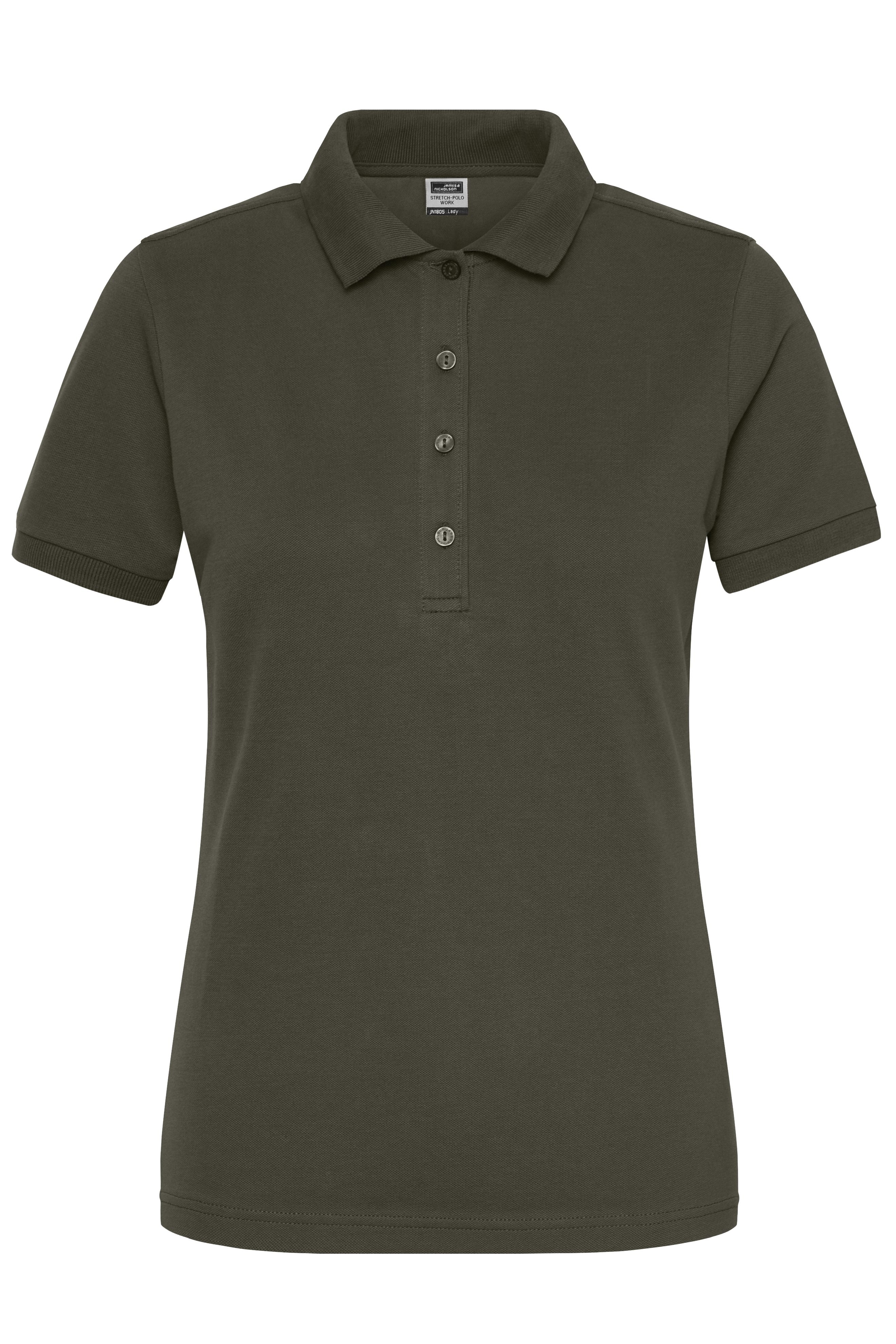 James & Nicholson Damen Bio Workwear Polo Stretch olive