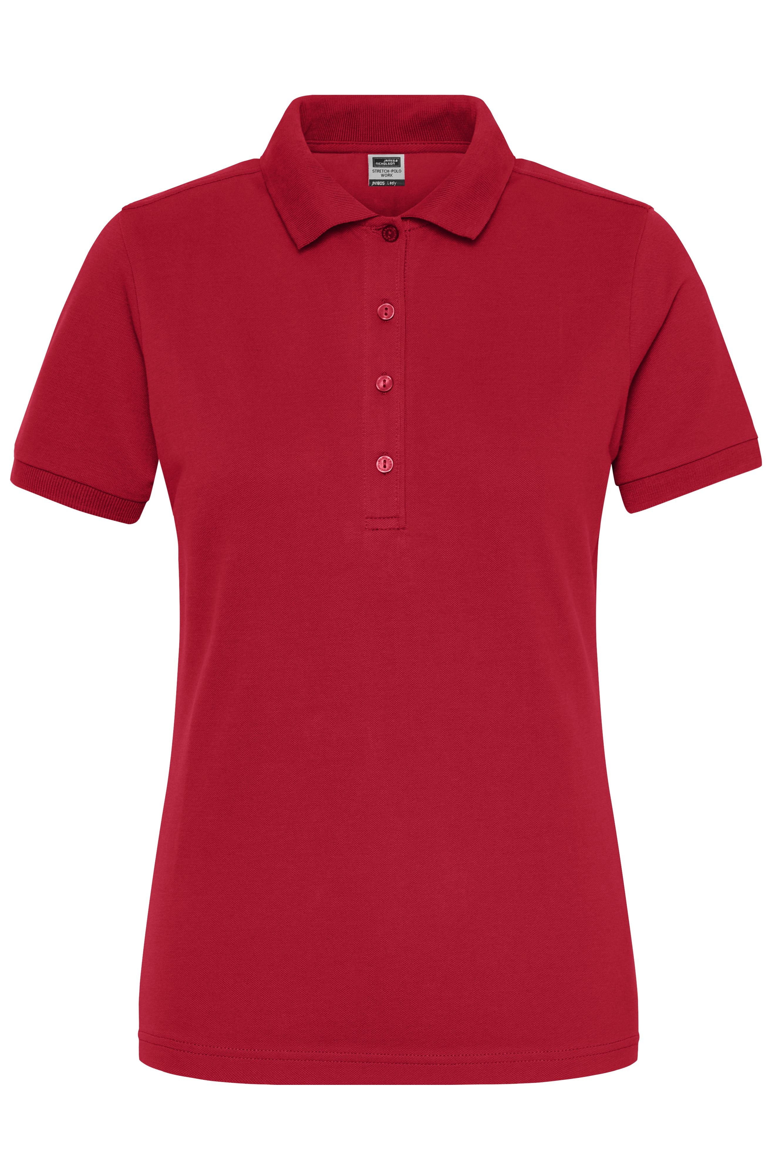James & Nicholson Damen Bio Workwear Polo Stretch red