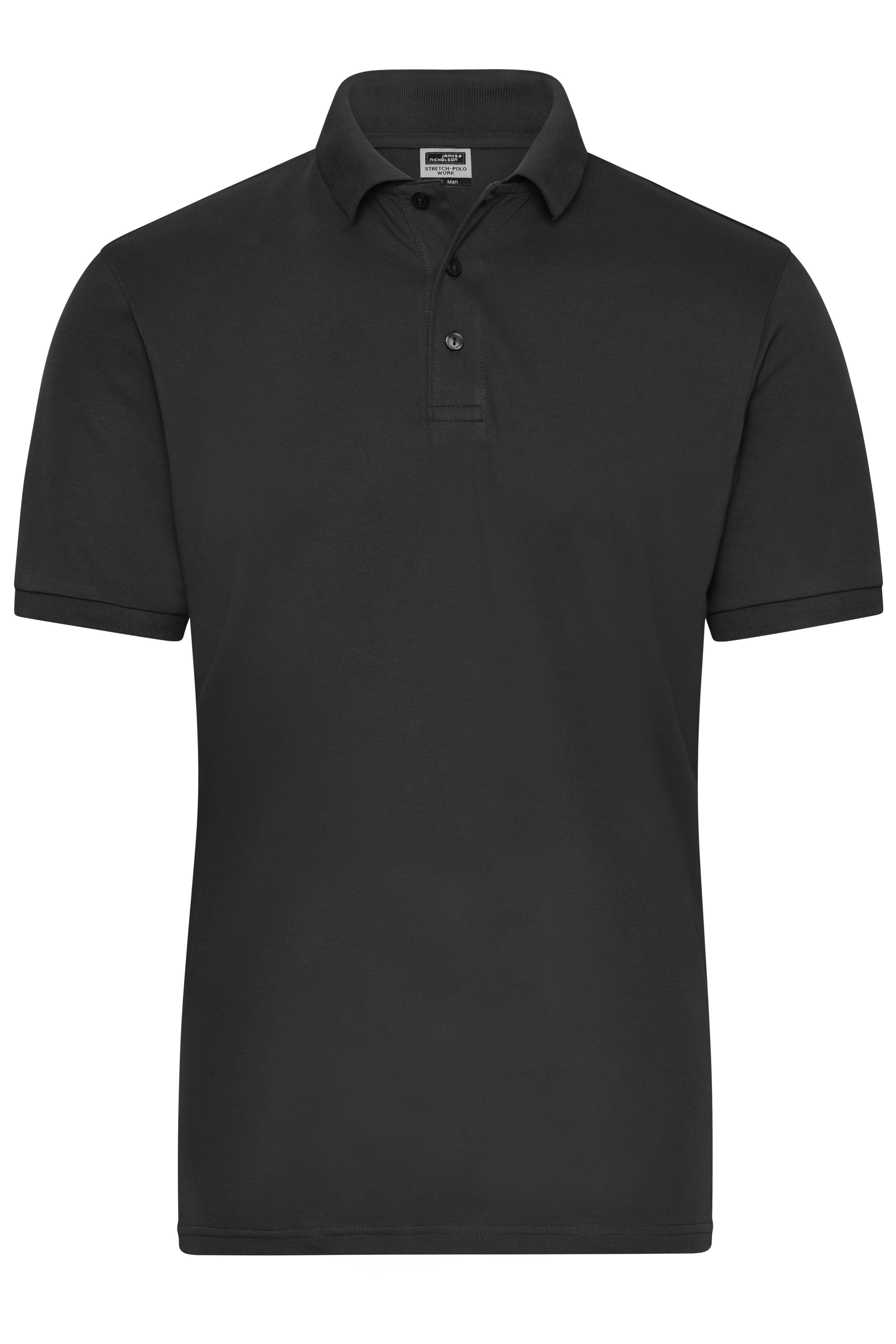 James & Nicholson Herren Bio Workwear Polo Stretch black