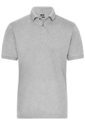 James & Nicholson Herren Bio Workwear Polo Stretch grey-heather