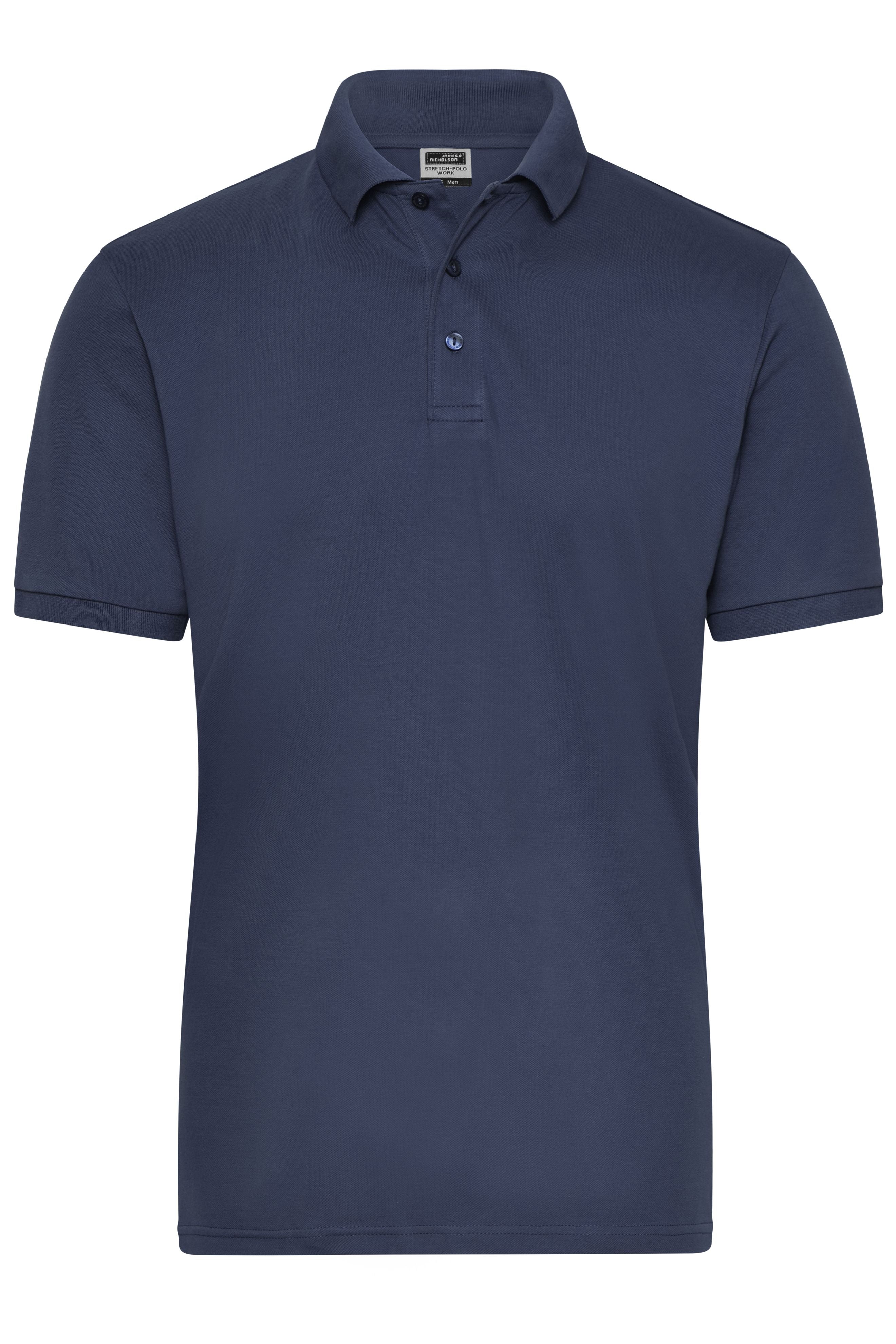 James & Nicholson Herren Bio Workwear Polo Stretch navy