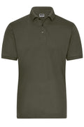 James & Nicholson Herren Bio Workwear Polo Stretch olive