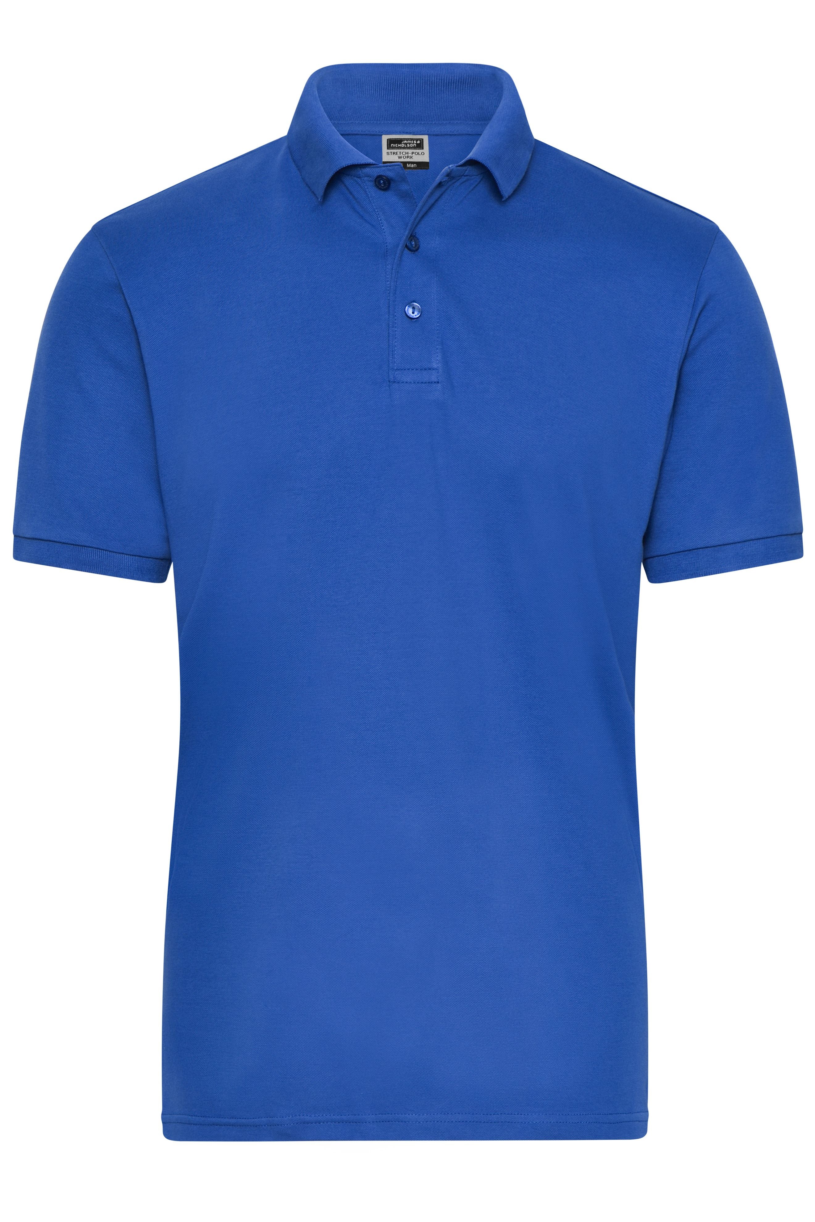 James & Nicholson Herren Bio Workwear Polo Stretch royal
