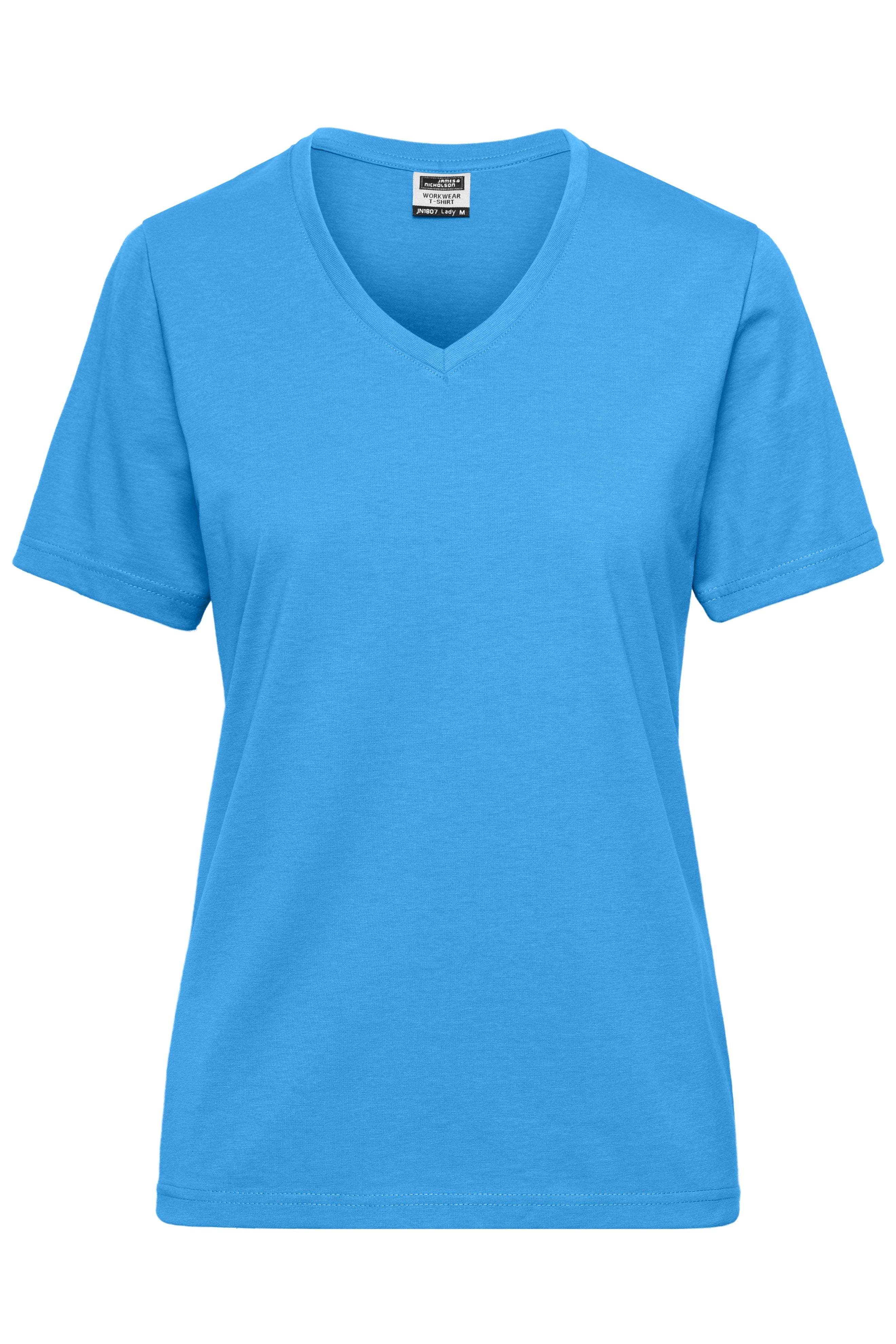 James & Nicholson Damen BIO Workwear T-Shirt aqua