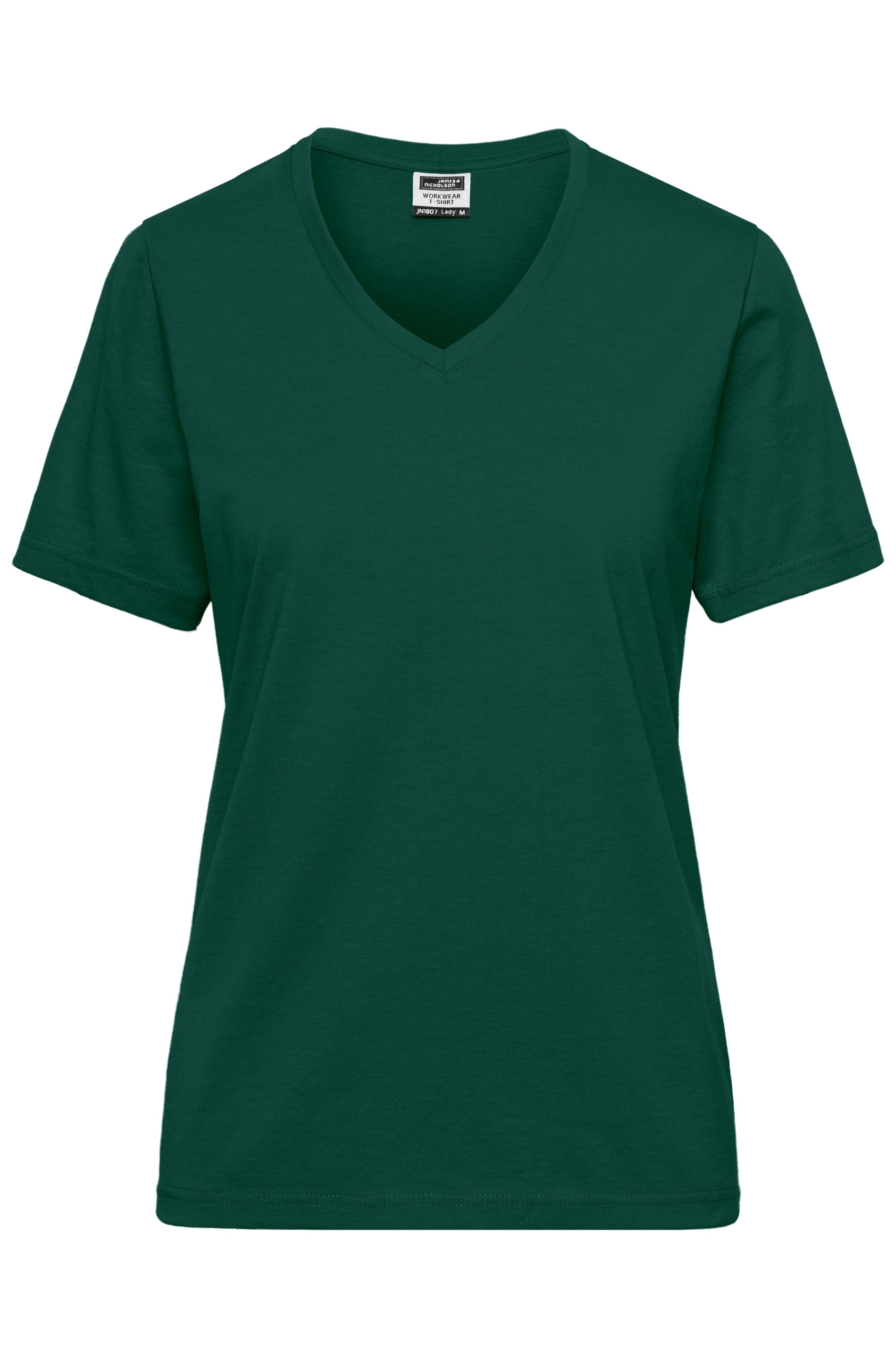 James & Nicholson Damen BIO Workwear T-Shirt dark-green
