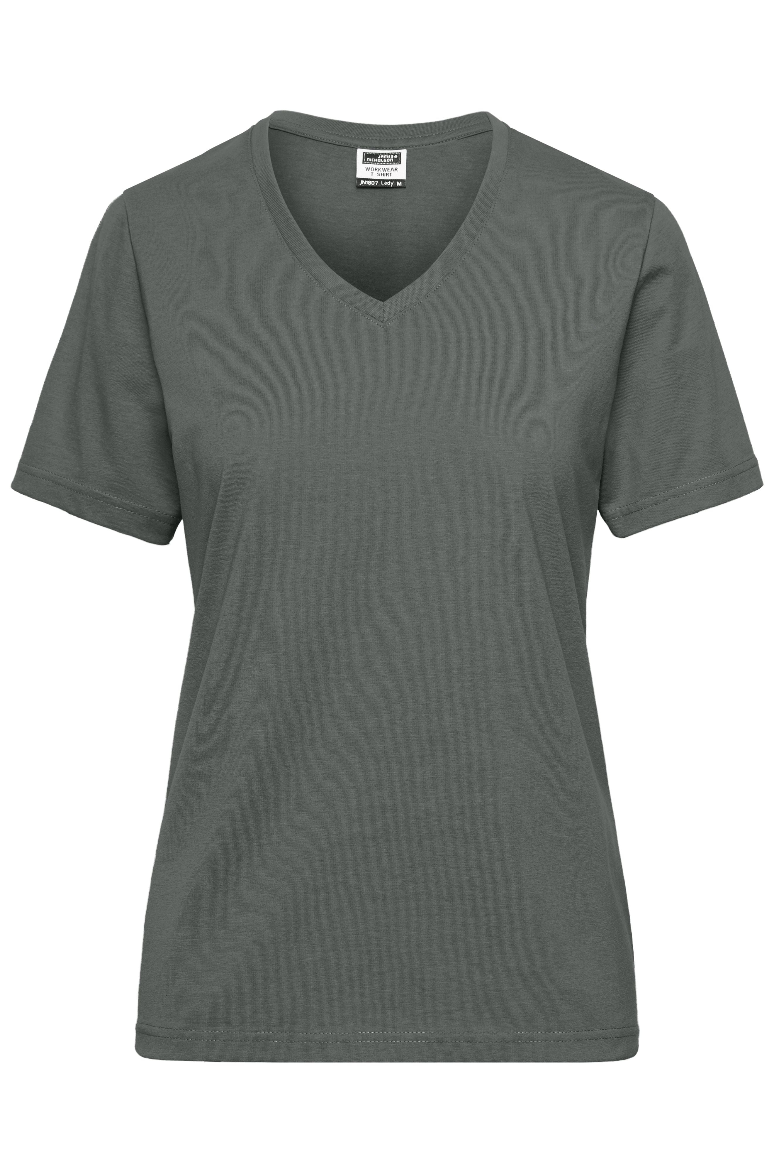 James & Nicholson Damen BIO Workwear T-Shirt dark-grey