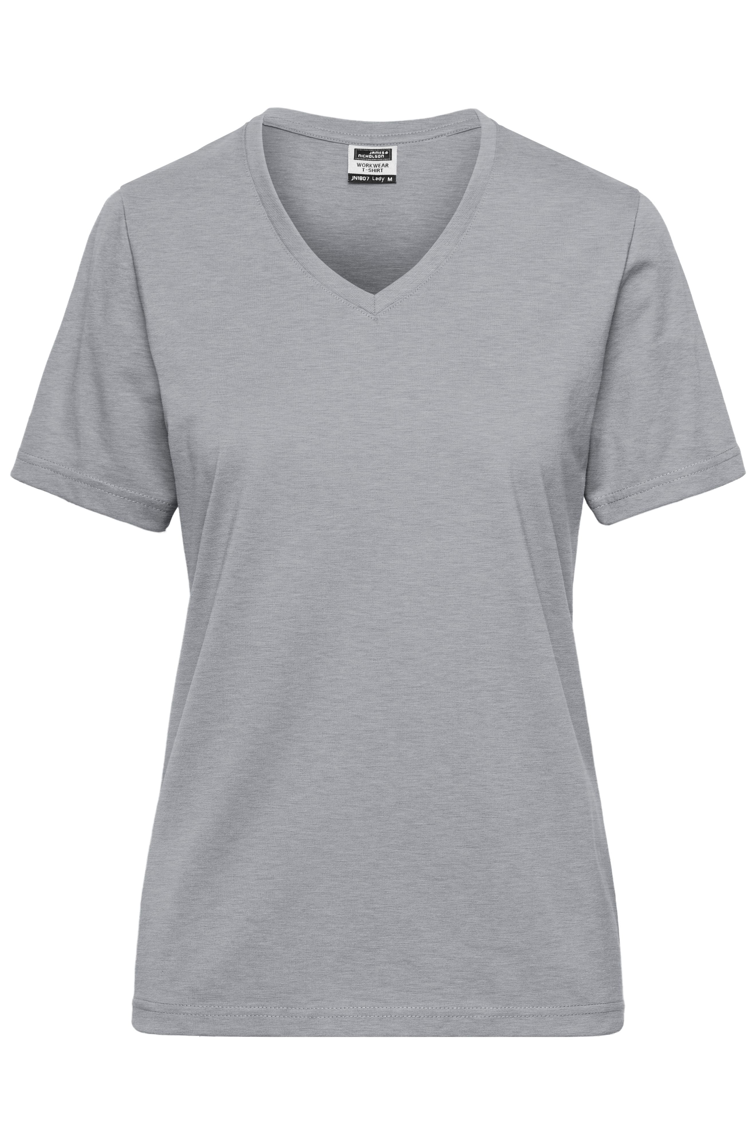 James & Nicholson Damen BIO Workwear T-Shirt grey-heather