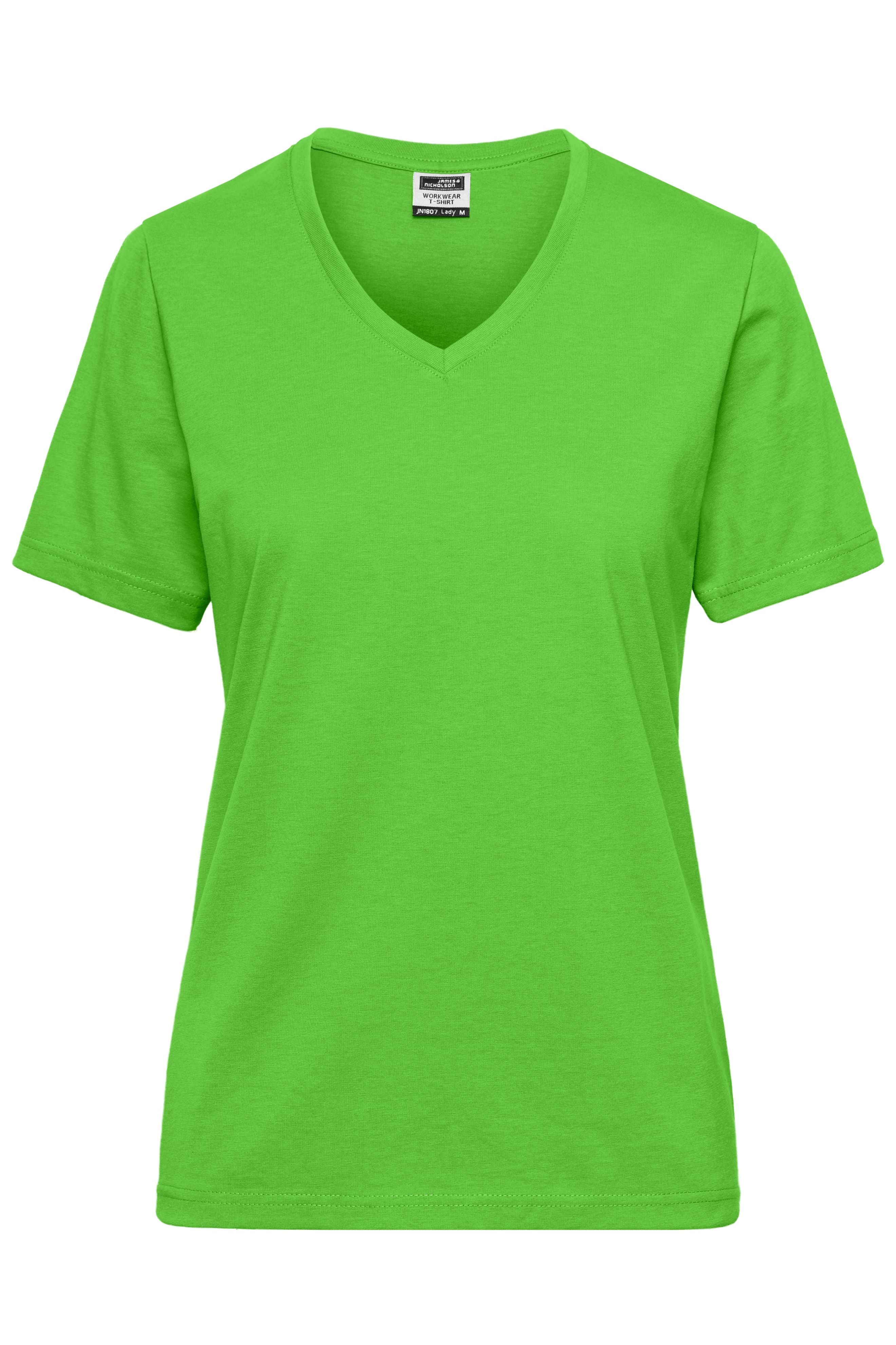 James & Nicholson Damen BIO Workwear T-Shirt lime-green