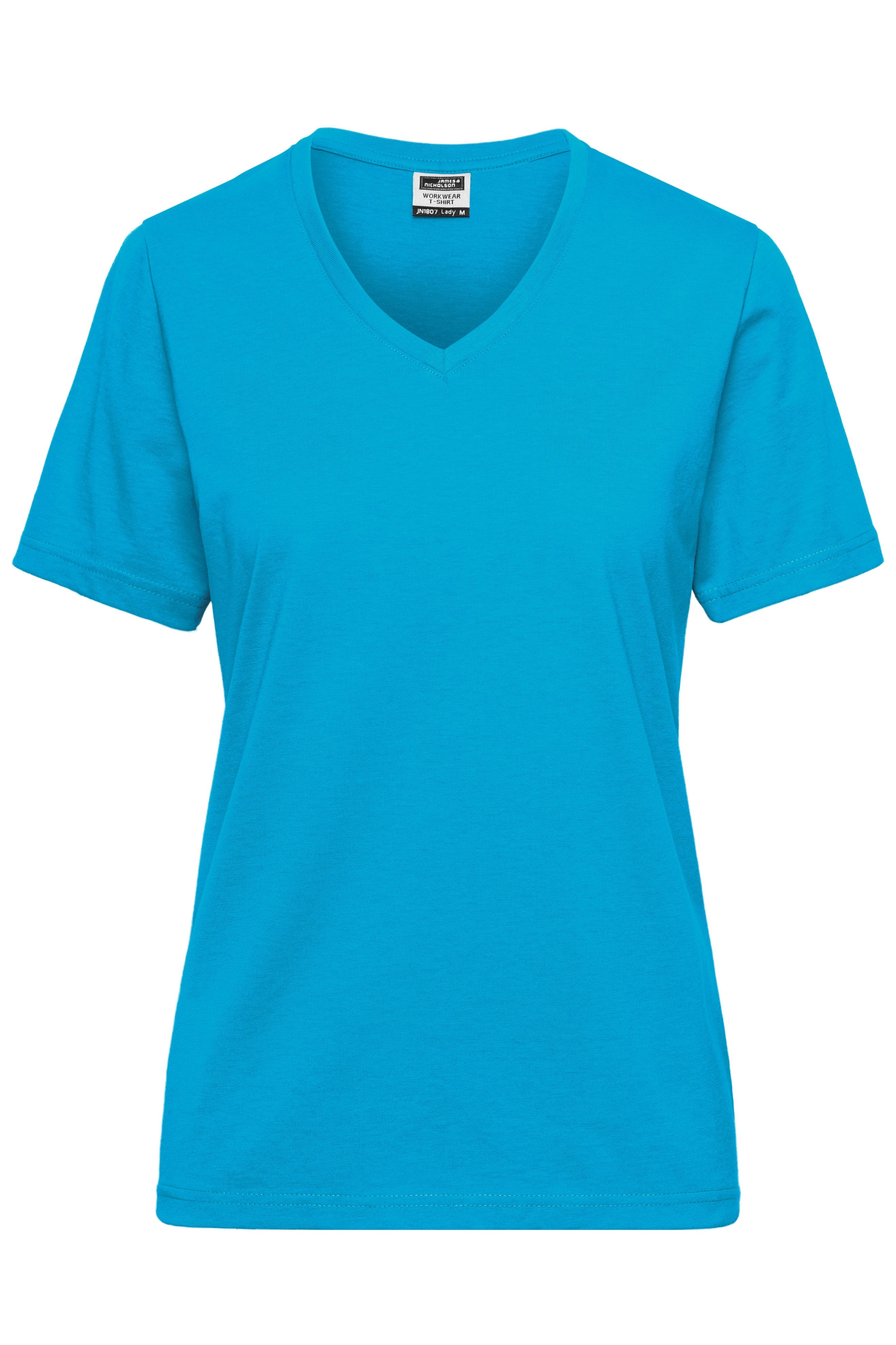 James & Nicholson Damen BIO Workwear T-Shirt turquoise
