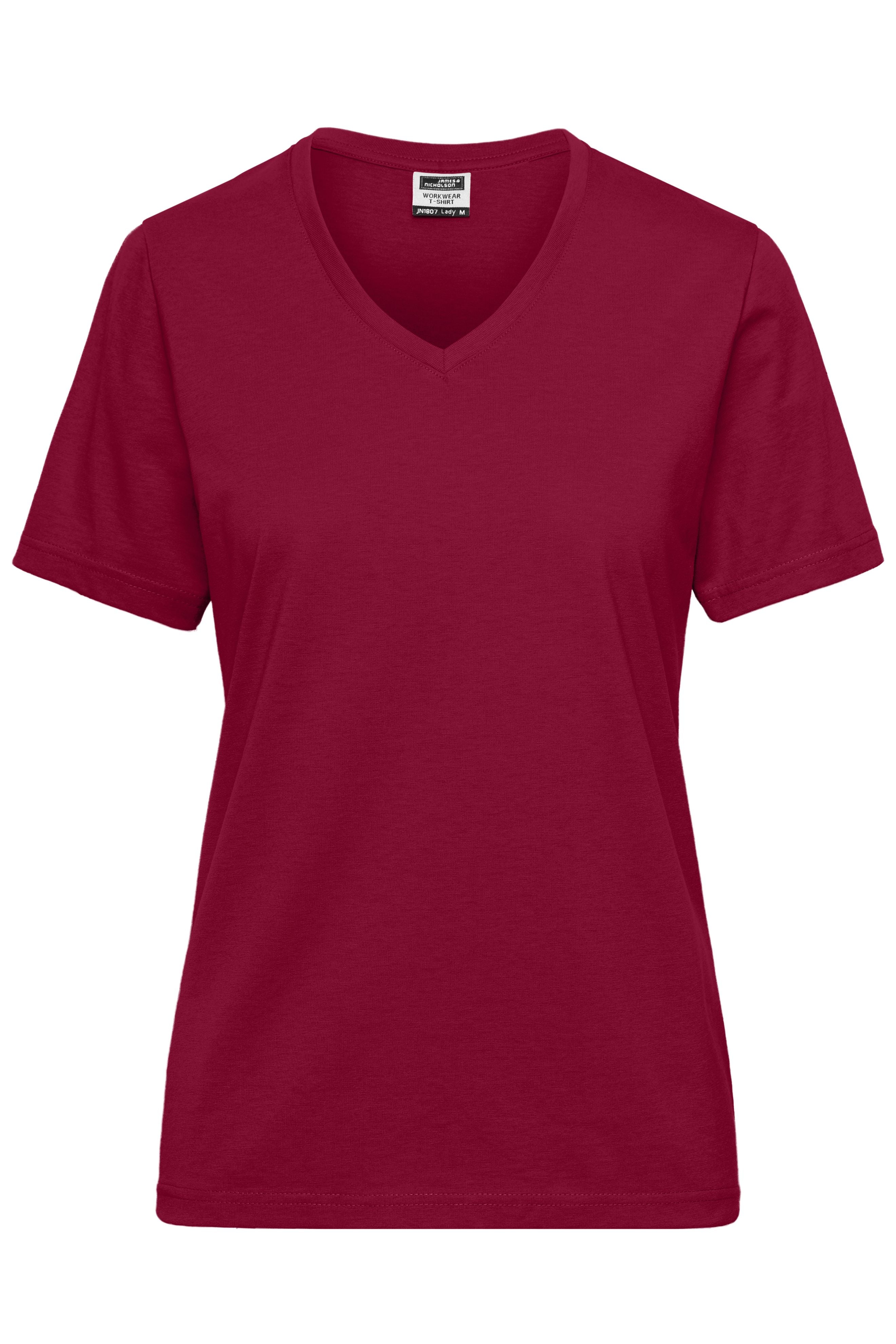 James & Nicholson Damen BIO Workwear T-Shirt wine