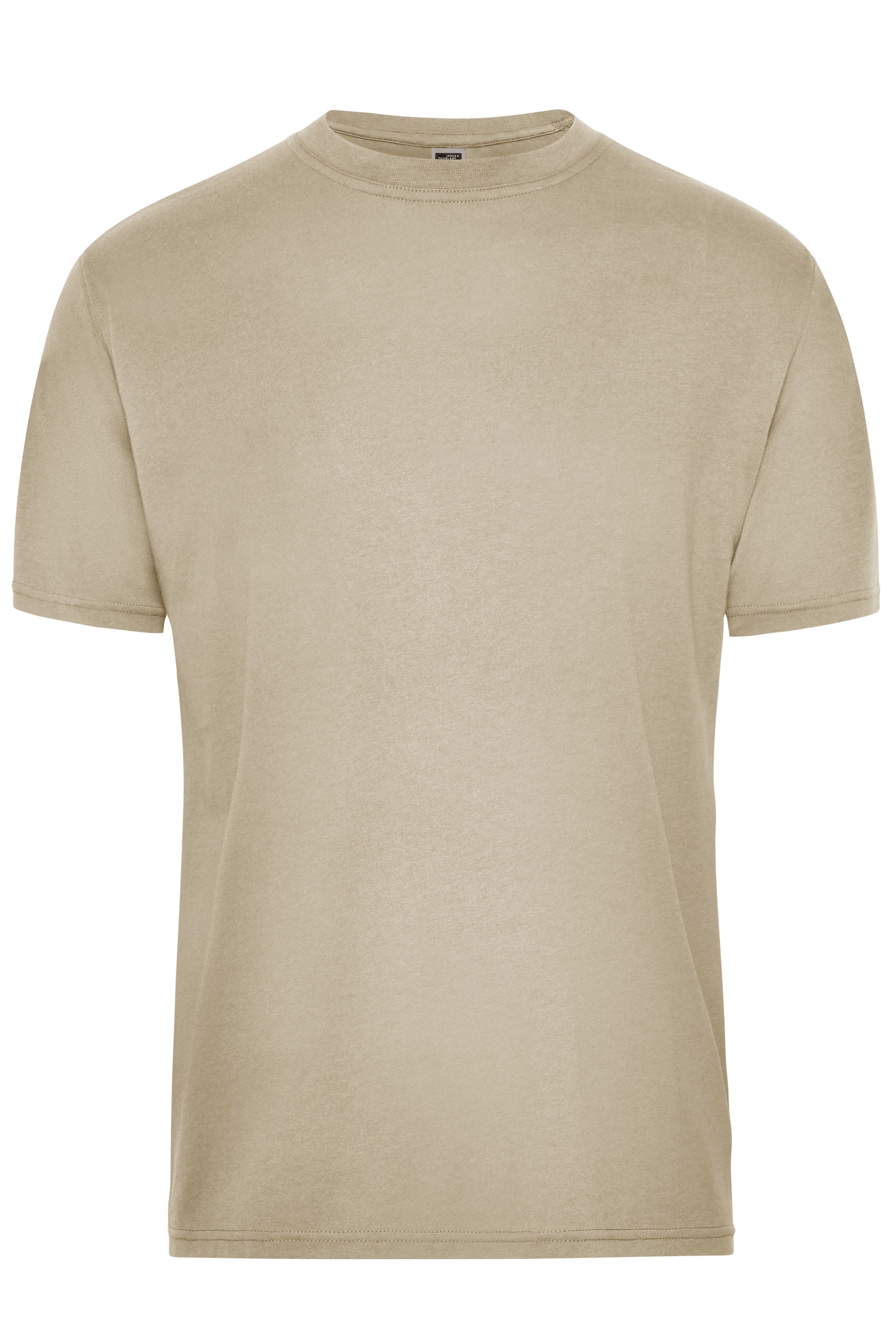 James & Nicholson Herren BIO Workwear T-Shirt stone