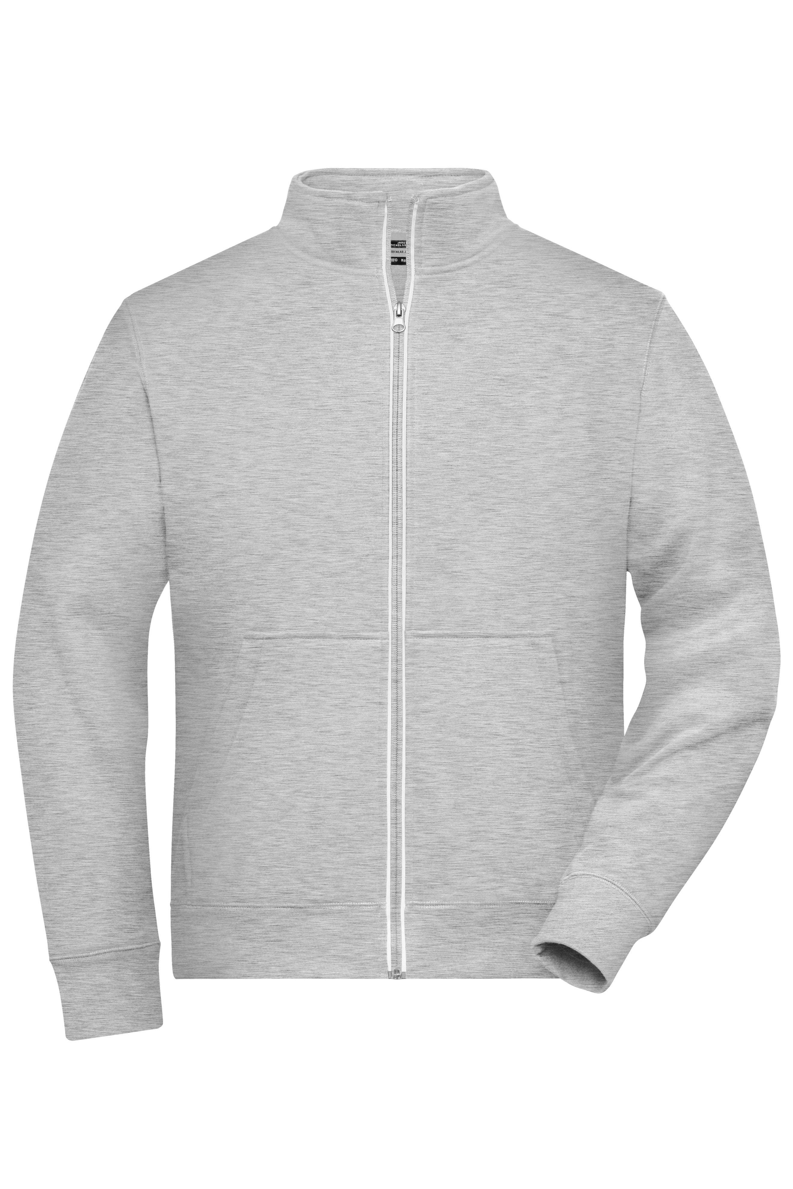 James & Nicholson Herren Doubleface Work Jacke grey-heather