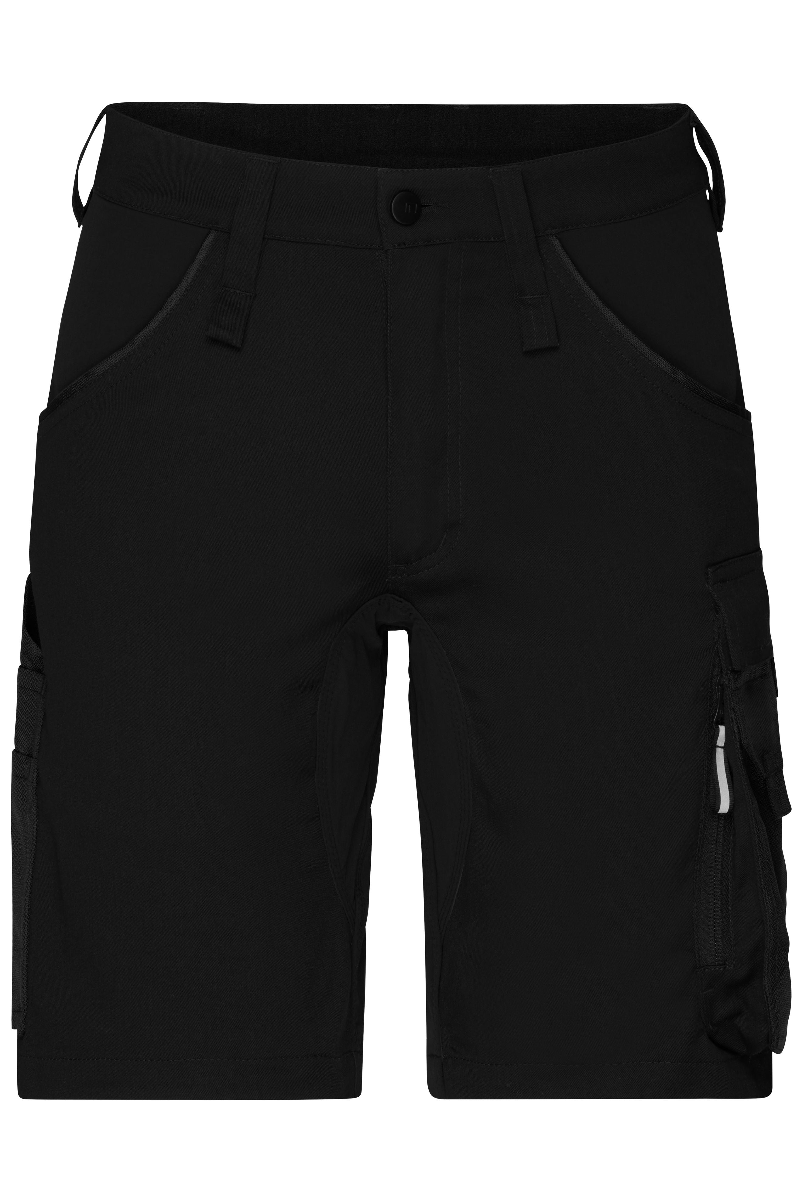James & Nicholson Workwear Stretch-Bermuda Slim Line black/black