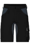 James & Nicholson Workwear Stretch-Bermuda Slim Line black/carbon