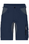 James & Nicholson Workwear Stretch-Bermuda Slim Line navy/carbon
