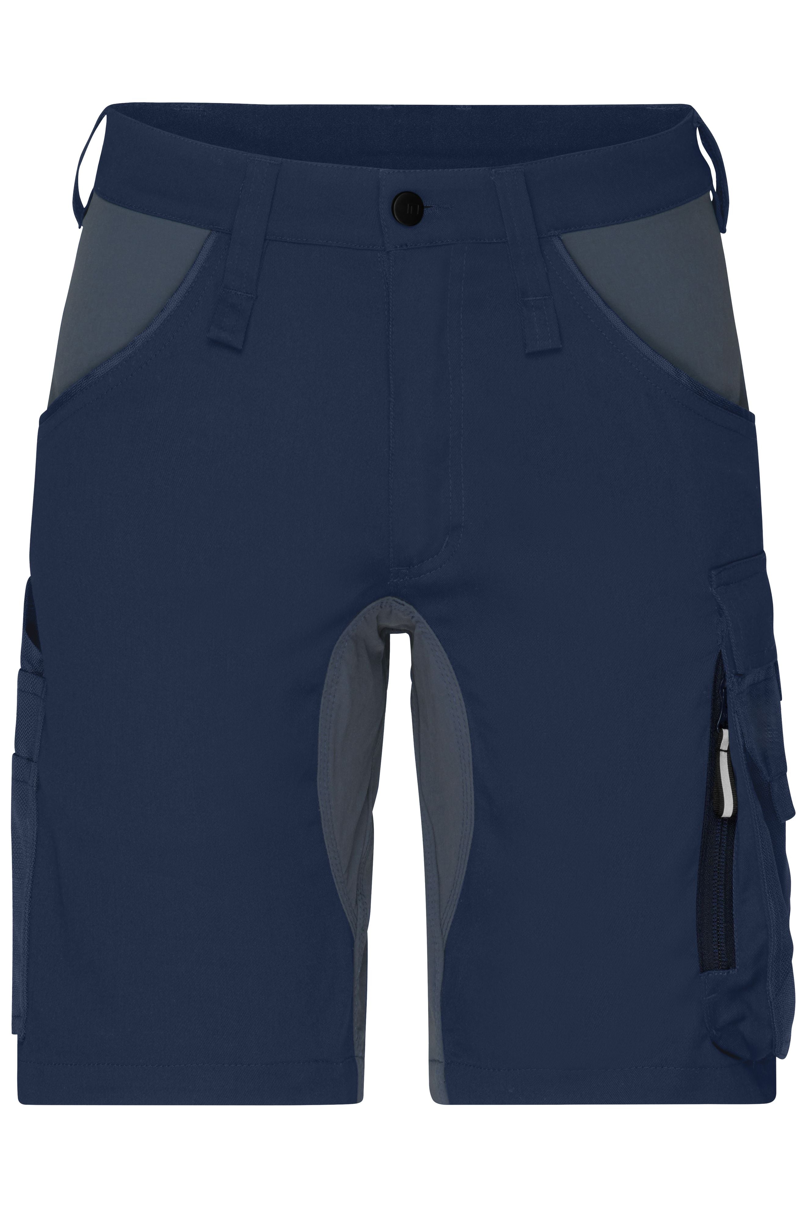 James & Nicholson Workwear Stretch-Bermuda Slim Line navy/carbon