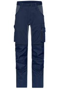 James & Nicholson Workwear Stretch-Arbeitshose Slim Line navy/carbon