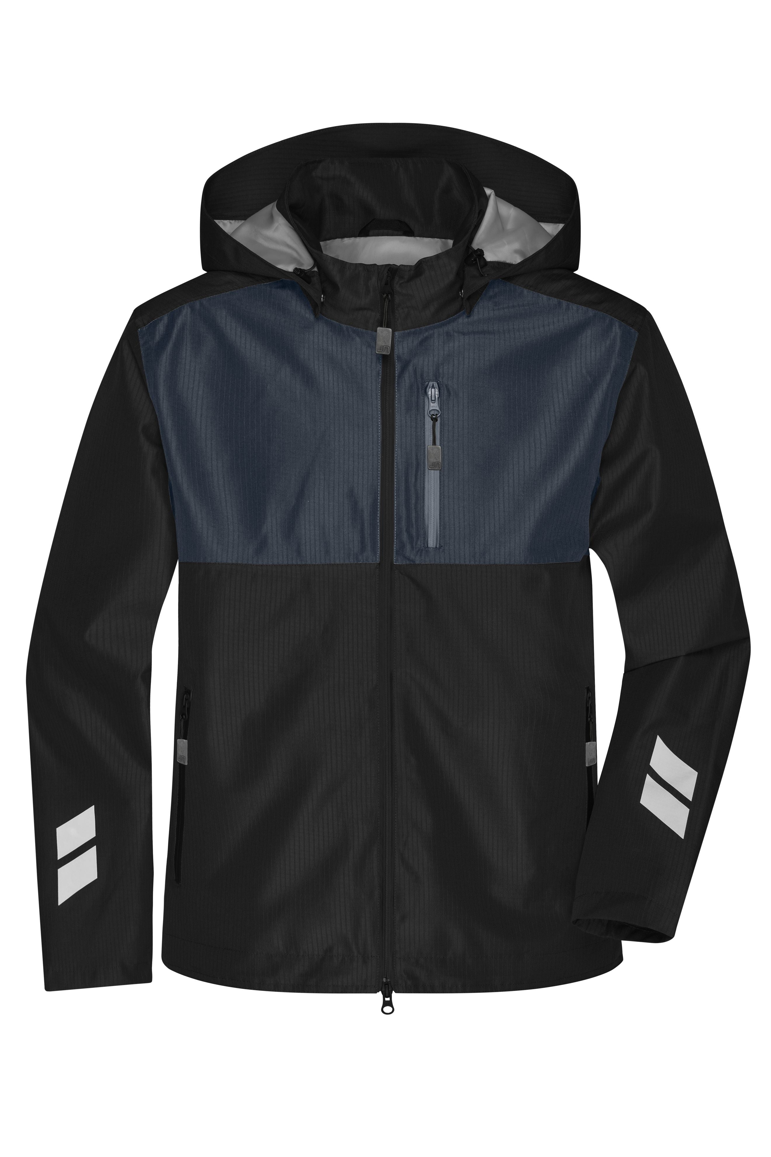 James & Nicholson Hardshell Workwear Jacke black/carbon