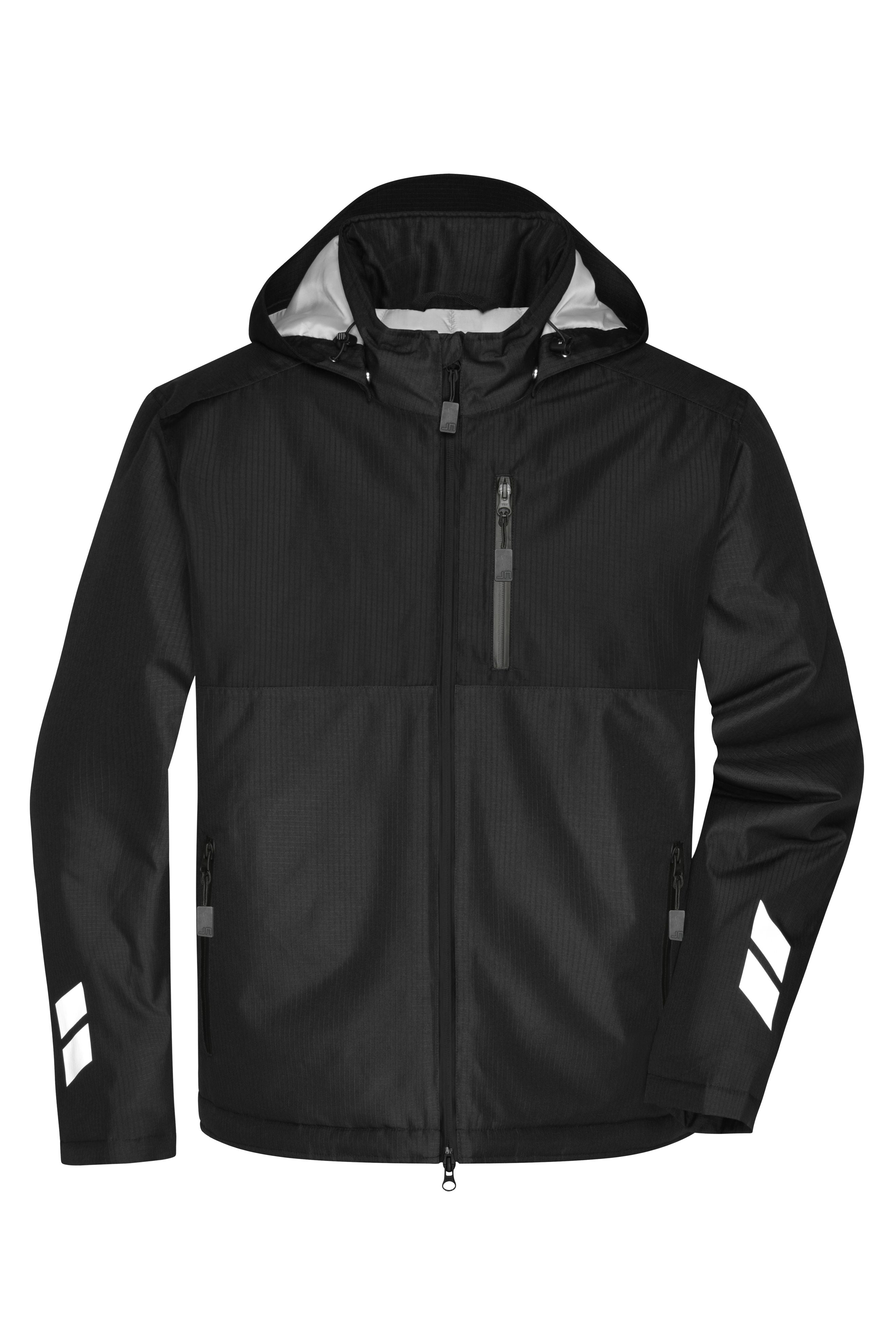 James & Nicholson Winter Workwear Hardshell Jacke Sorona black/black