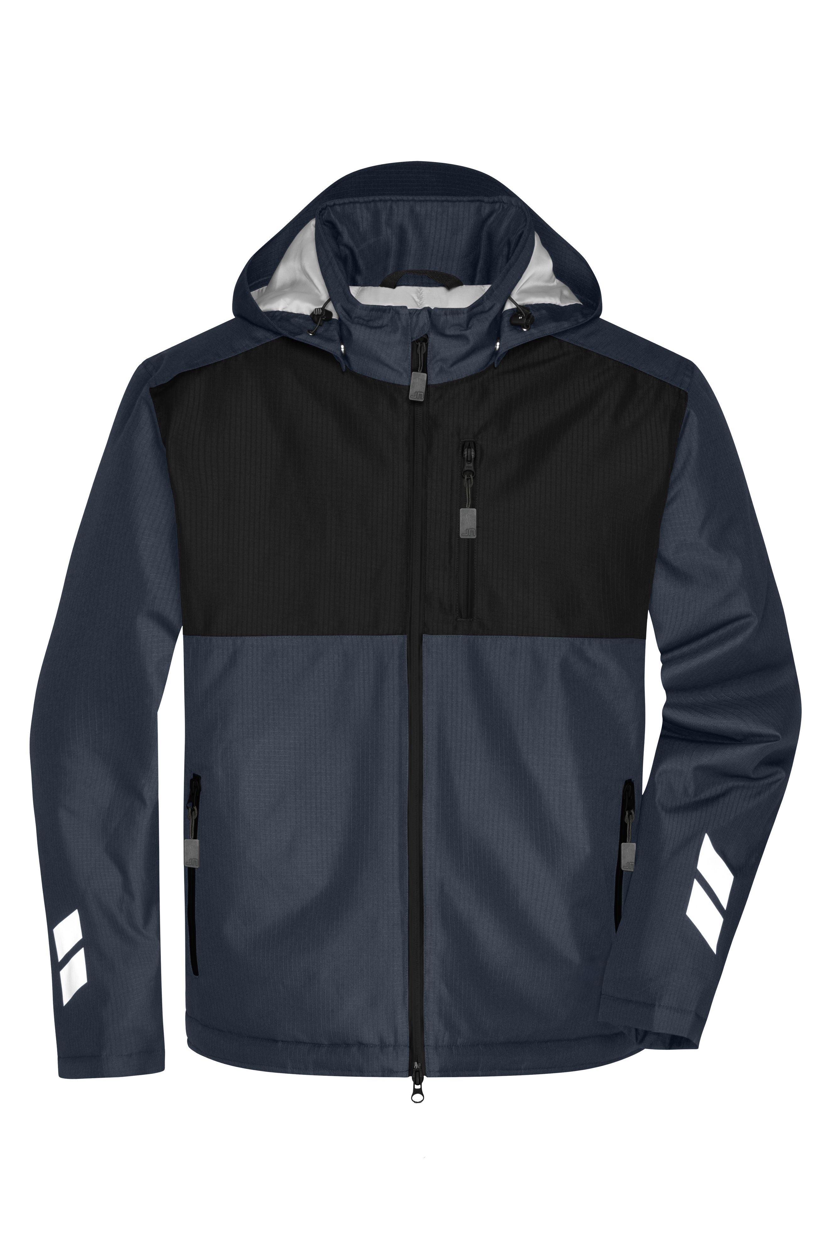 James & Nicholson Winter Workwear Hardshell Jacke Sorona carbon/black