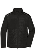 James & Nicholson Herren Softshell Hybridjacke black/black
