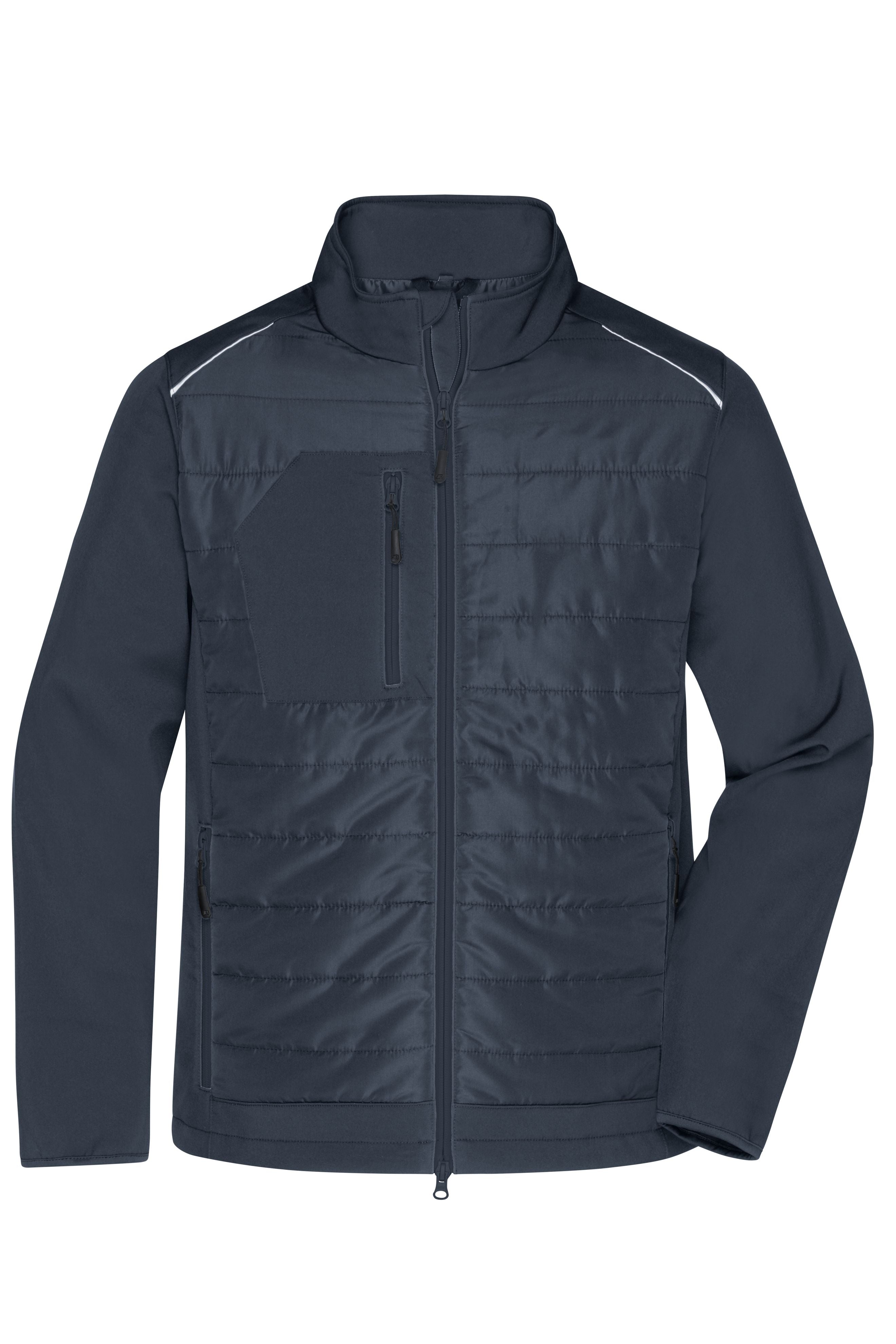 James & Nicholson Herren Softshell Hybridjacke carbon/carbon