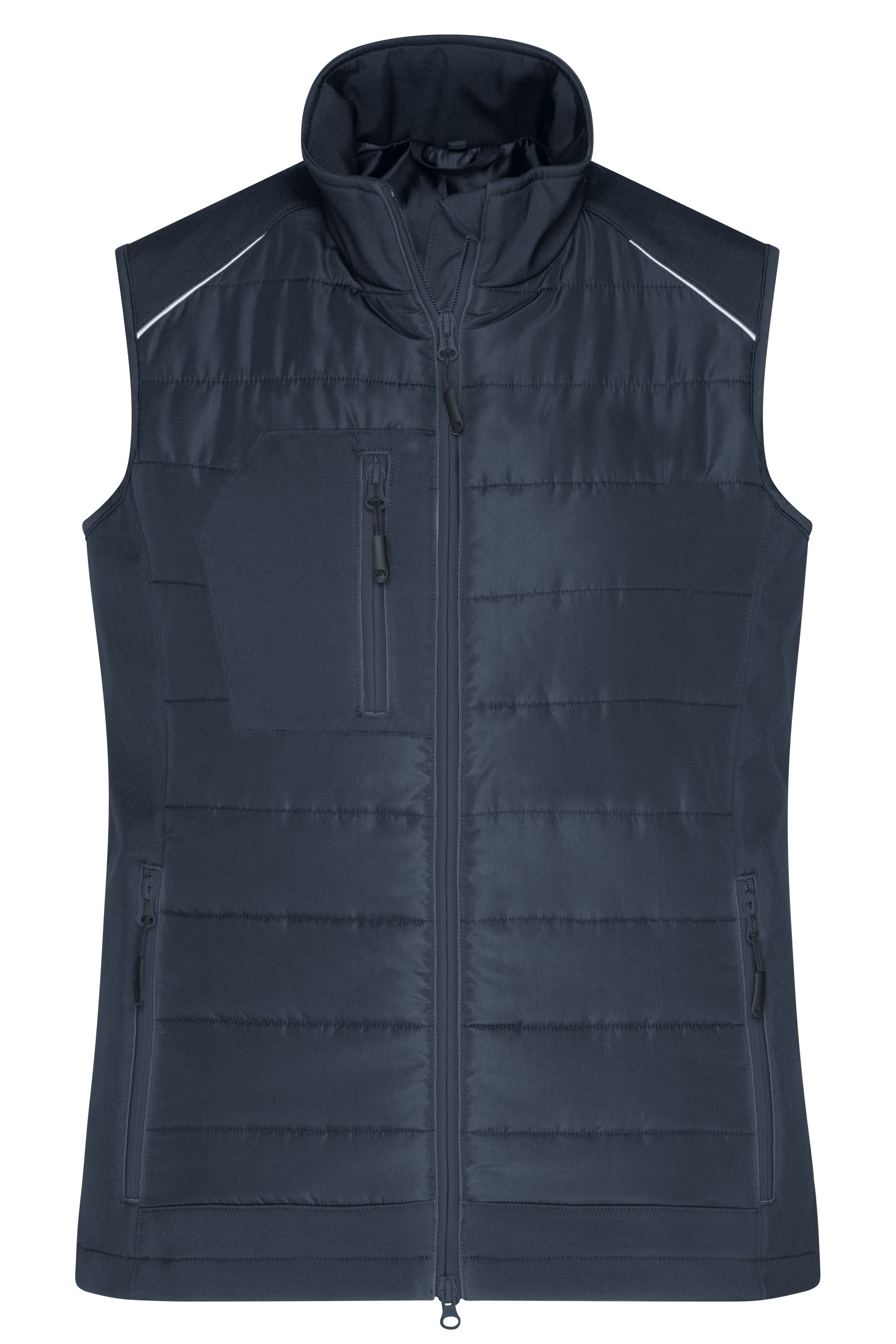 James & Nicholson Damen Softshell Hybridweste carbon/carbon