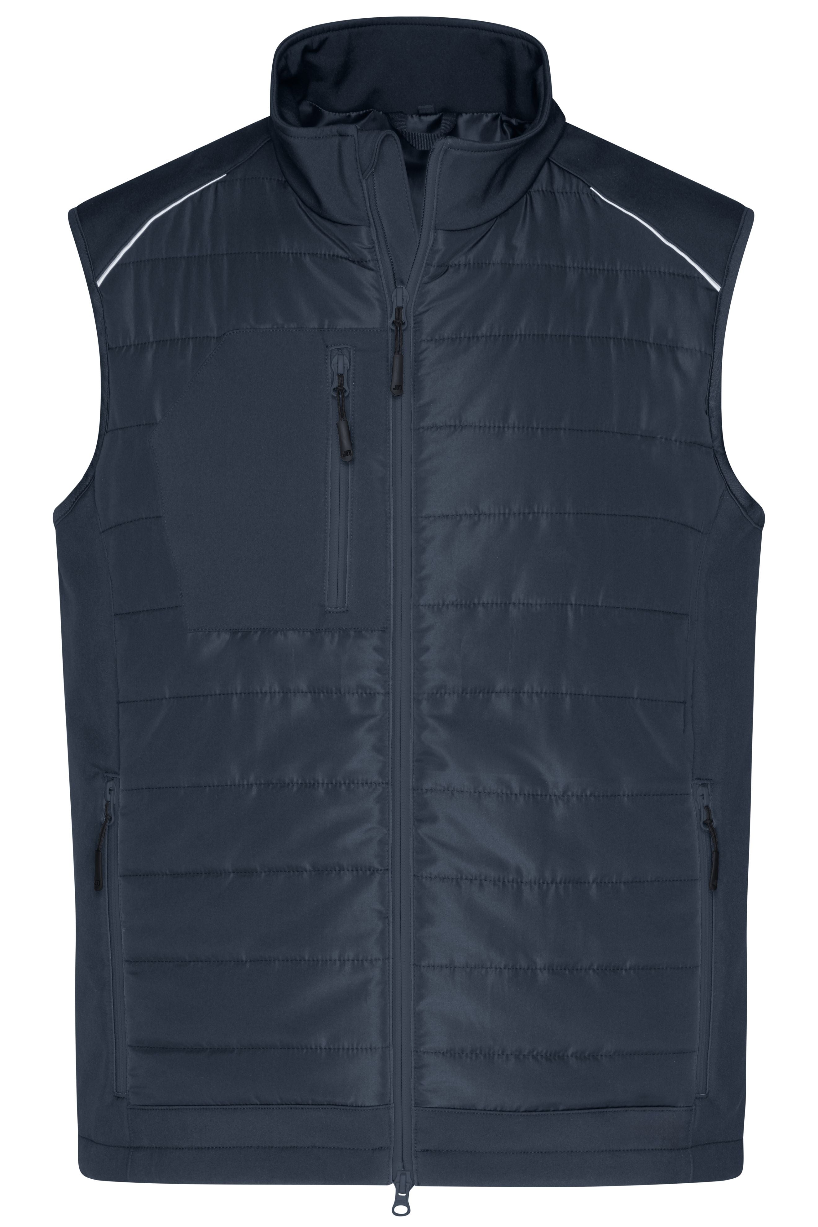 James & Nicholson Herren Softshell Hybridweste carbon/carbon