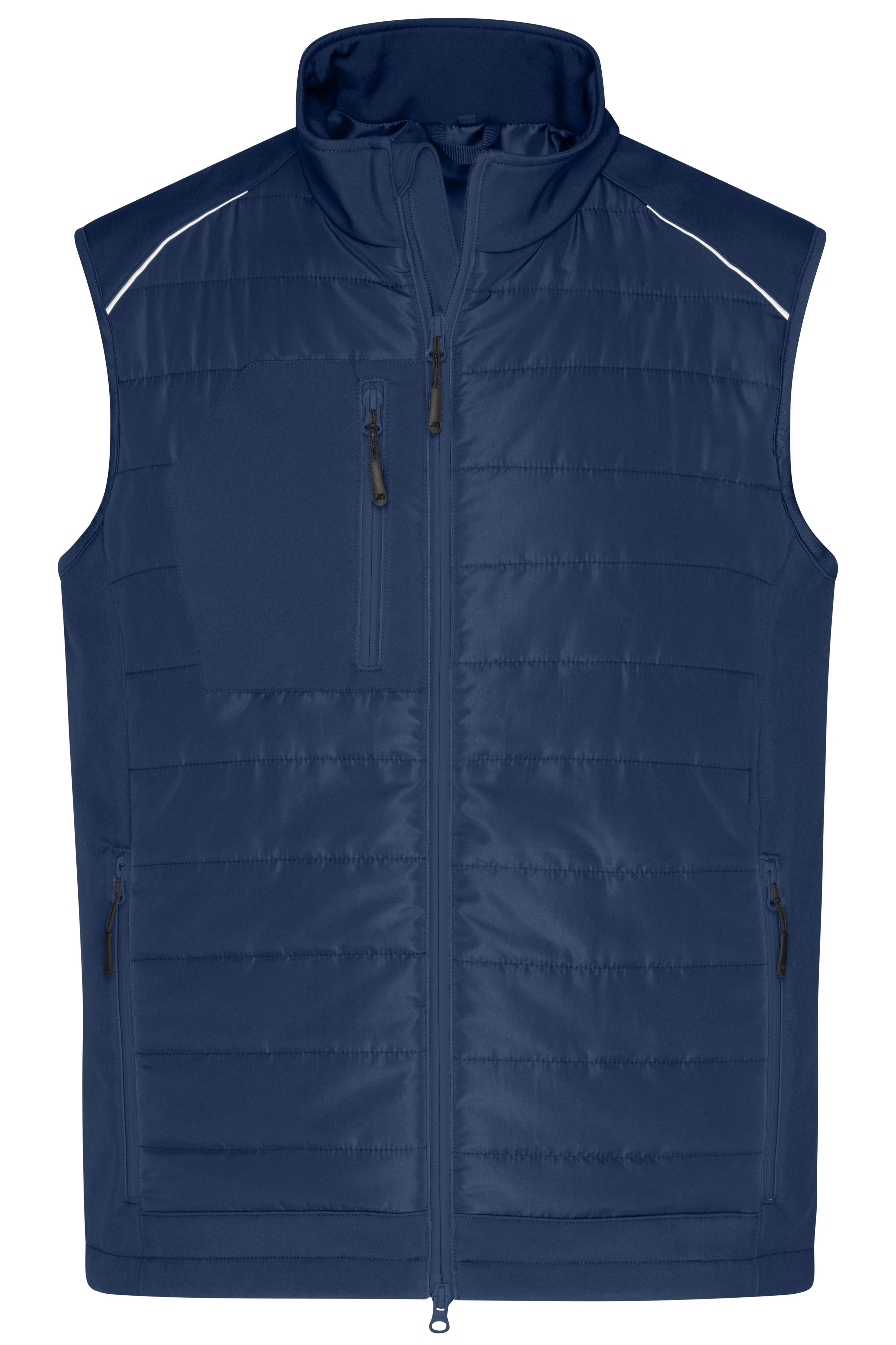 James & Nicholson Herren Softshell Hybridweste navy/navy