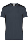James & Nicholson Herren BIO Workwear T-Shirt Kontrast carbon/black