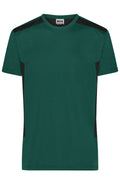James & Nicholson Herren BIO Workwear T-Shirt Kontrast dark-green/black
