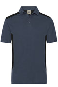 James & Nicholson Herren BIO Workwear Polo Kontrast carbon/black
