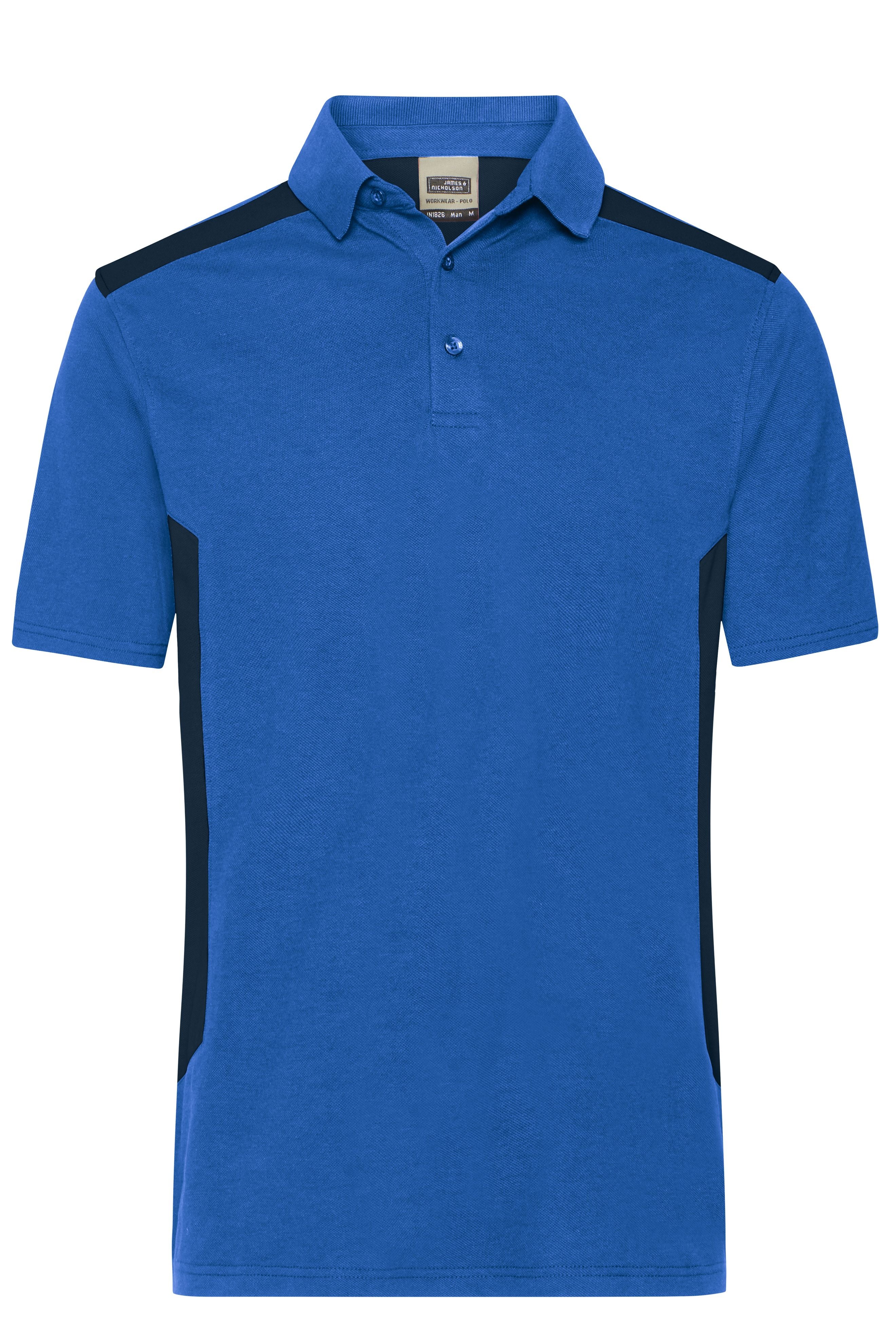 James & Nicholson Herren BIO Workwear Polo Kontrast royal/navy