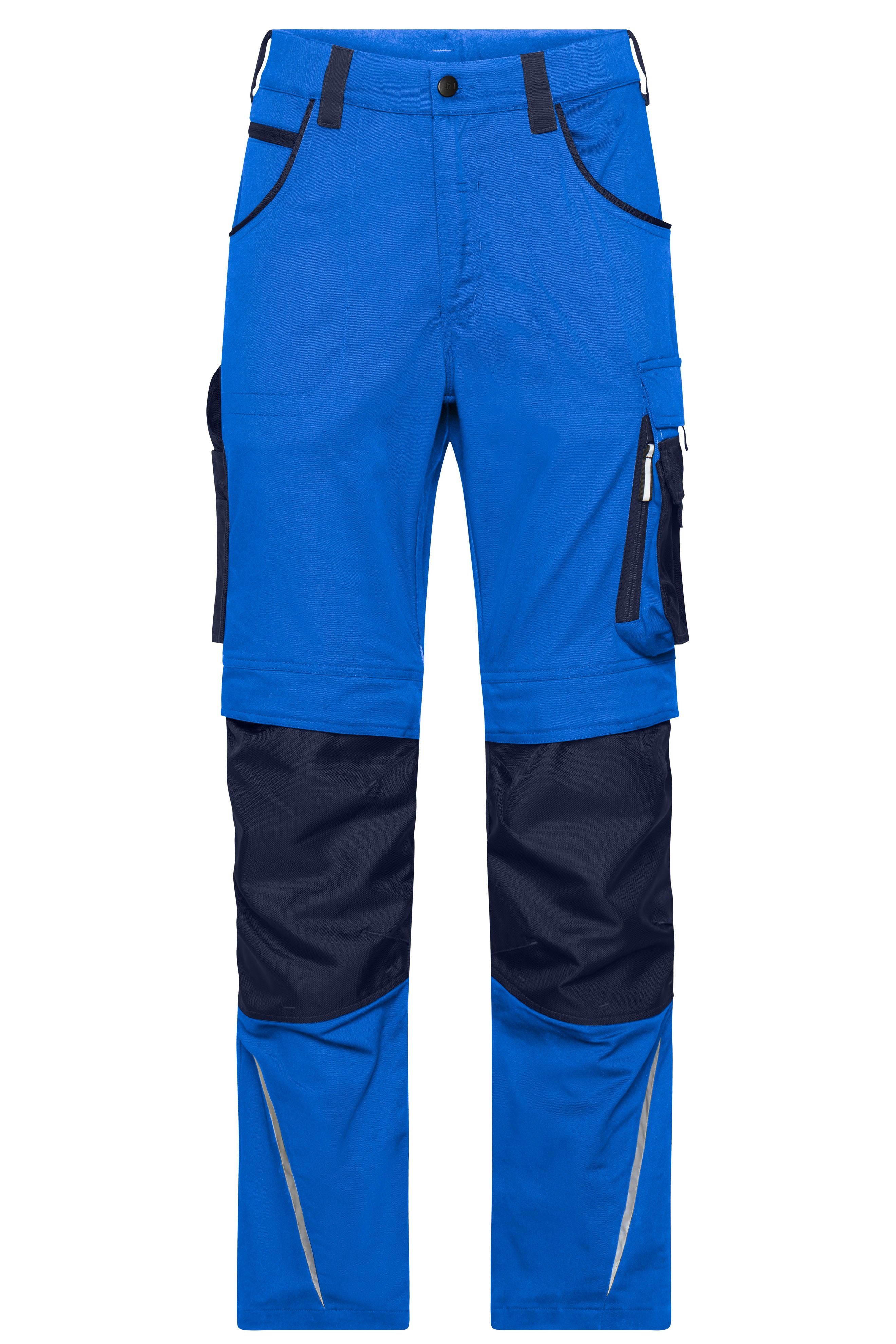 James & Nicholson Workwear Arbeitshose Slim Line royal/navy