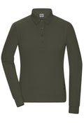 James & Nicholson Strapazierfähiges Damen Langarmpolo olive