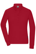 James & Nicholson Strapazierfähiges Damen Langarmpolo red