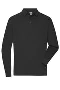 James & Nicholson Strapazierfähiges Herren Langarmpolo black