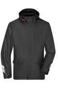 James & Nicholson Unisex Regenjacke zum Überziehen black