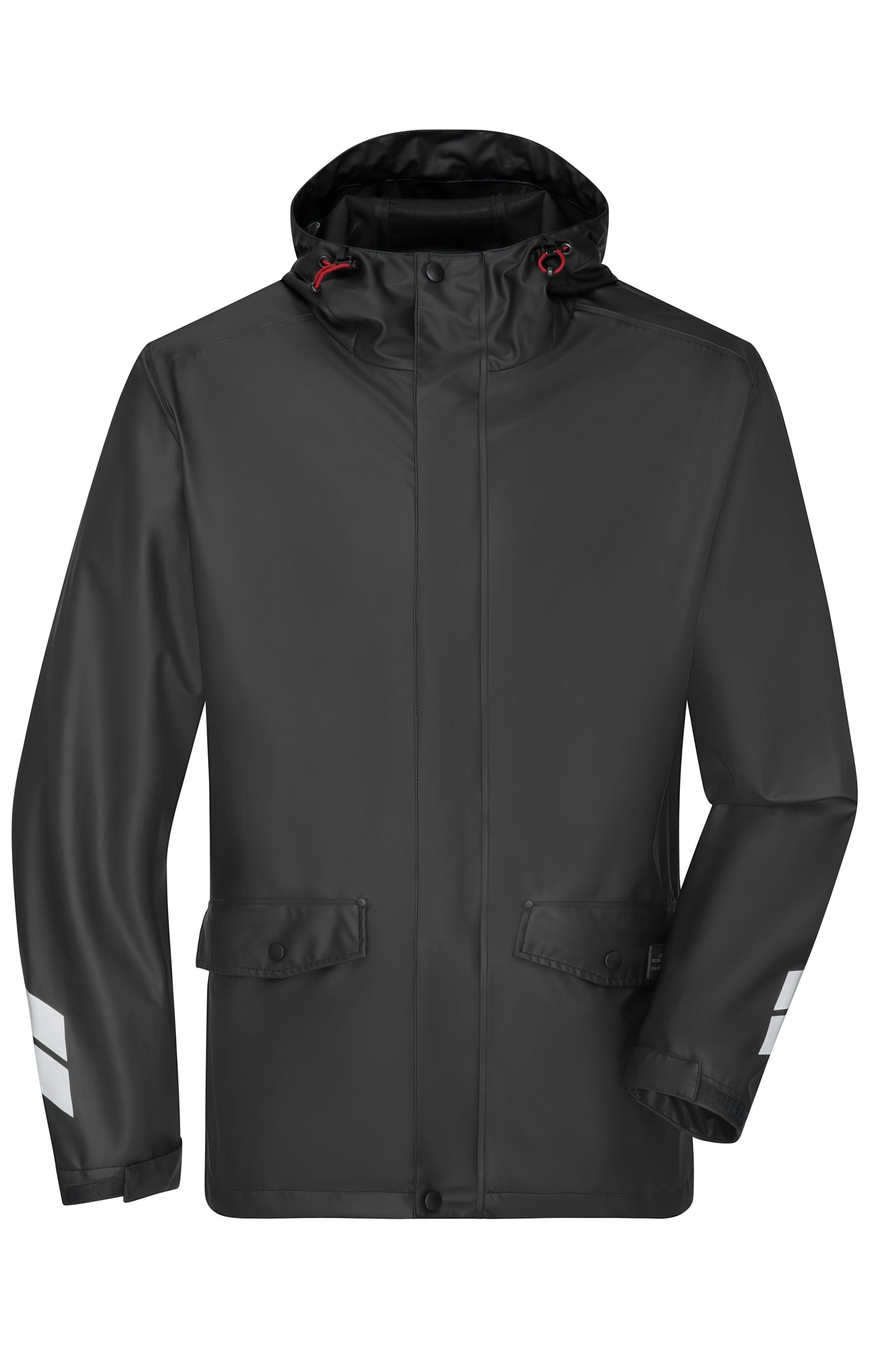 James & Nicholson Unisex Regenjacke zum Überziehen black