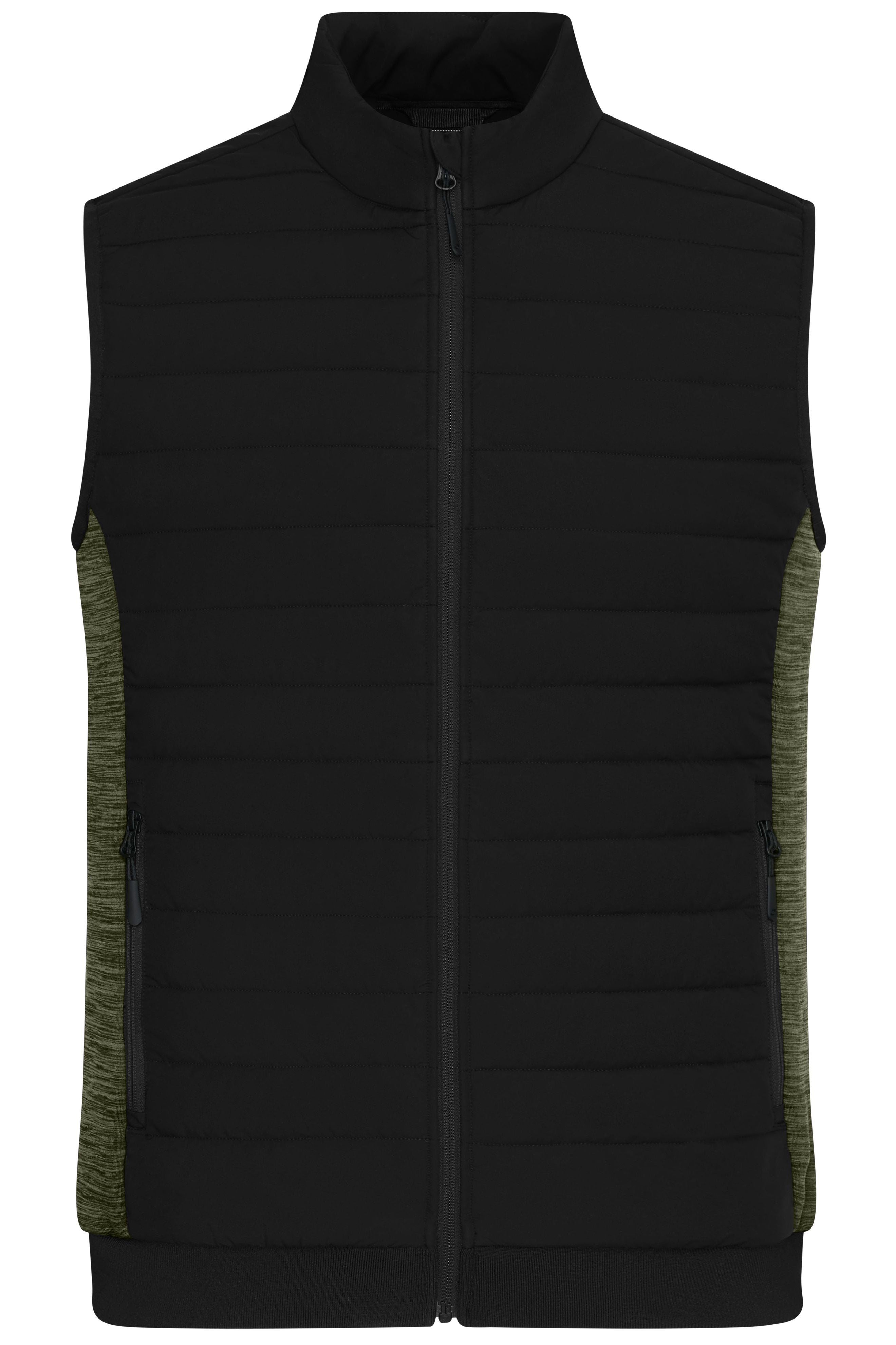 James & Nicholson Kombiweste black/olive-melange