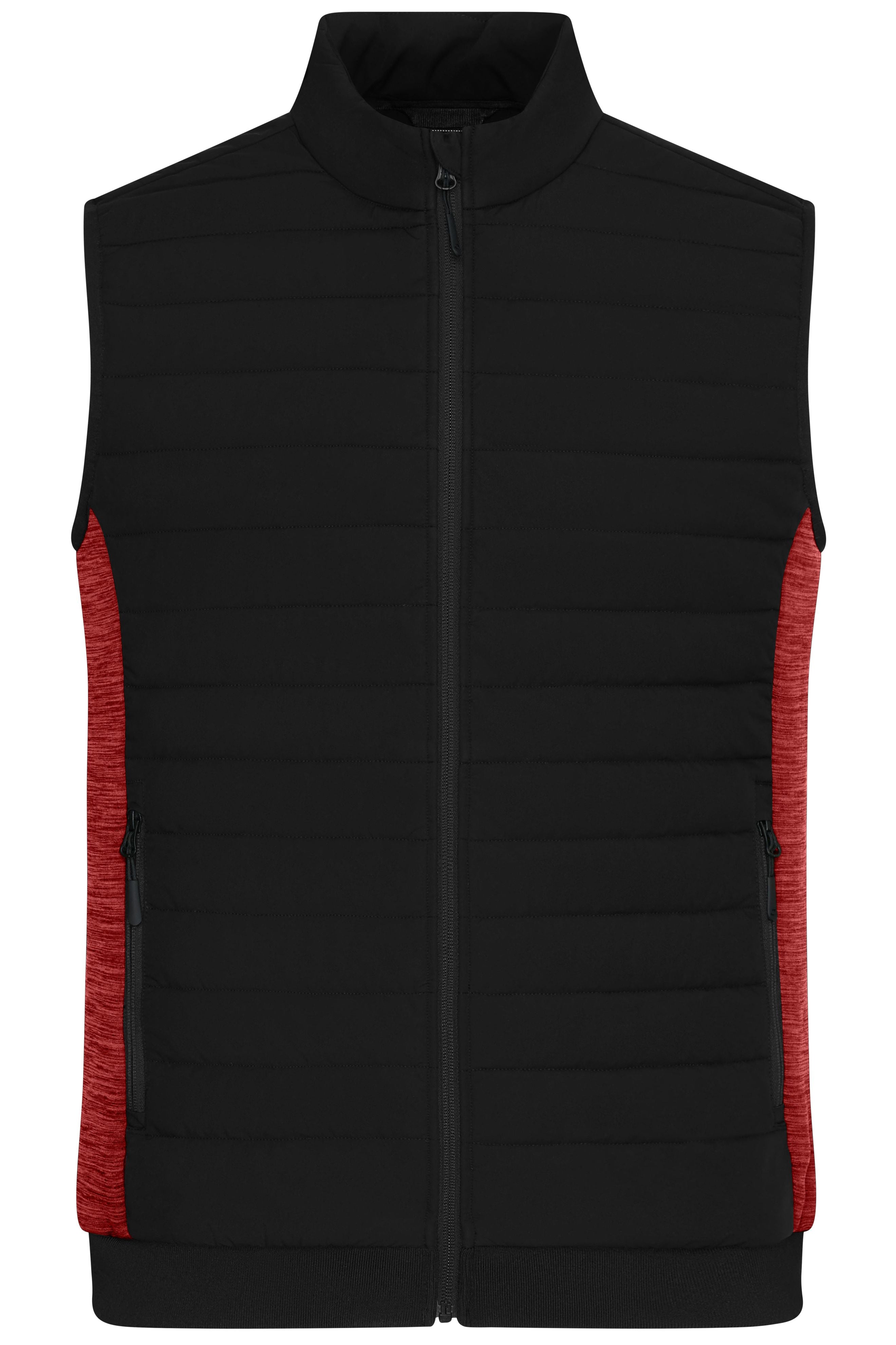 James & Nicholson Kombiweste black/red-melange