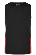 James & Nicholson Herren Lauftop Topcool black/red