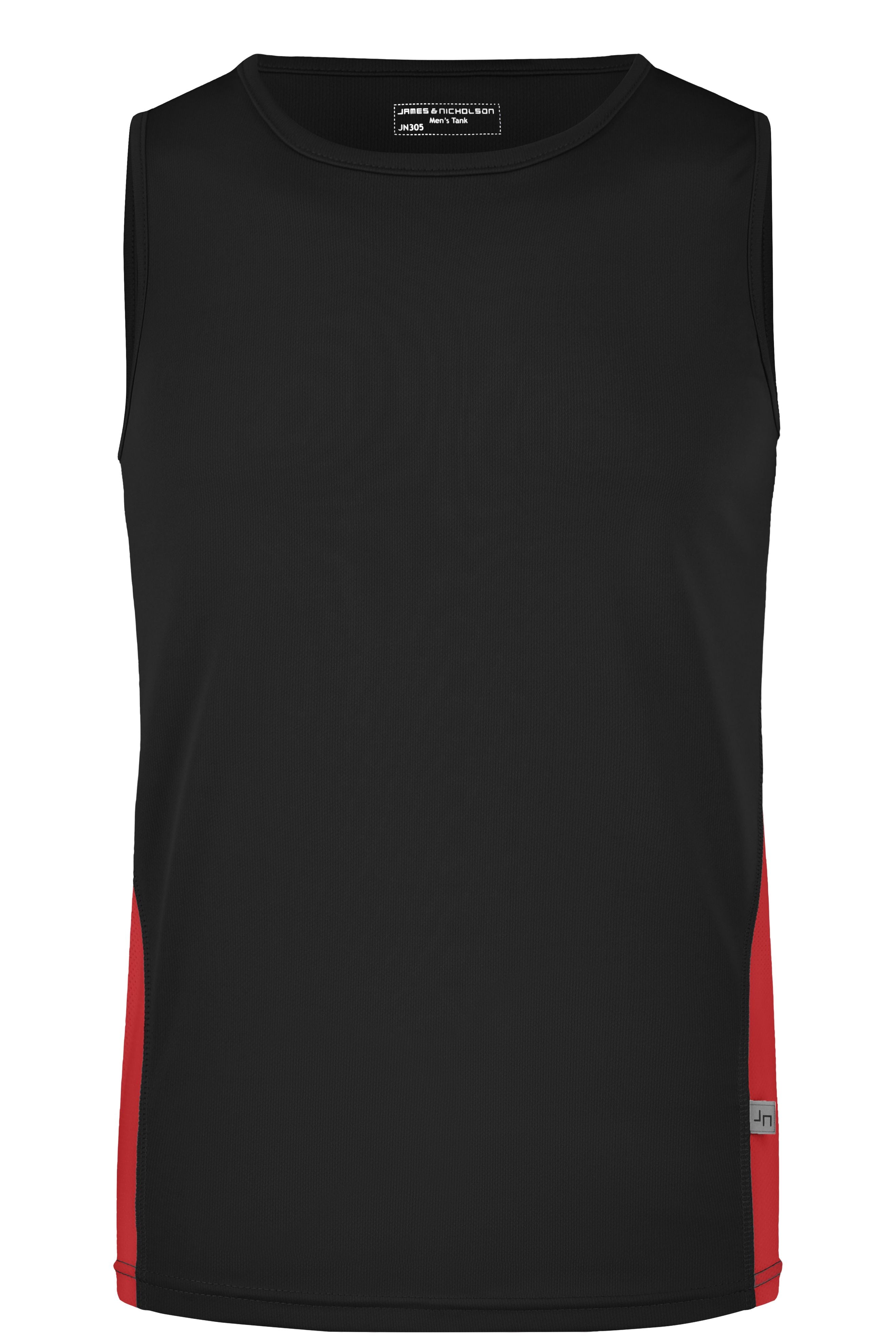 James & Nicholson Herren Lauftop Topcool black/red